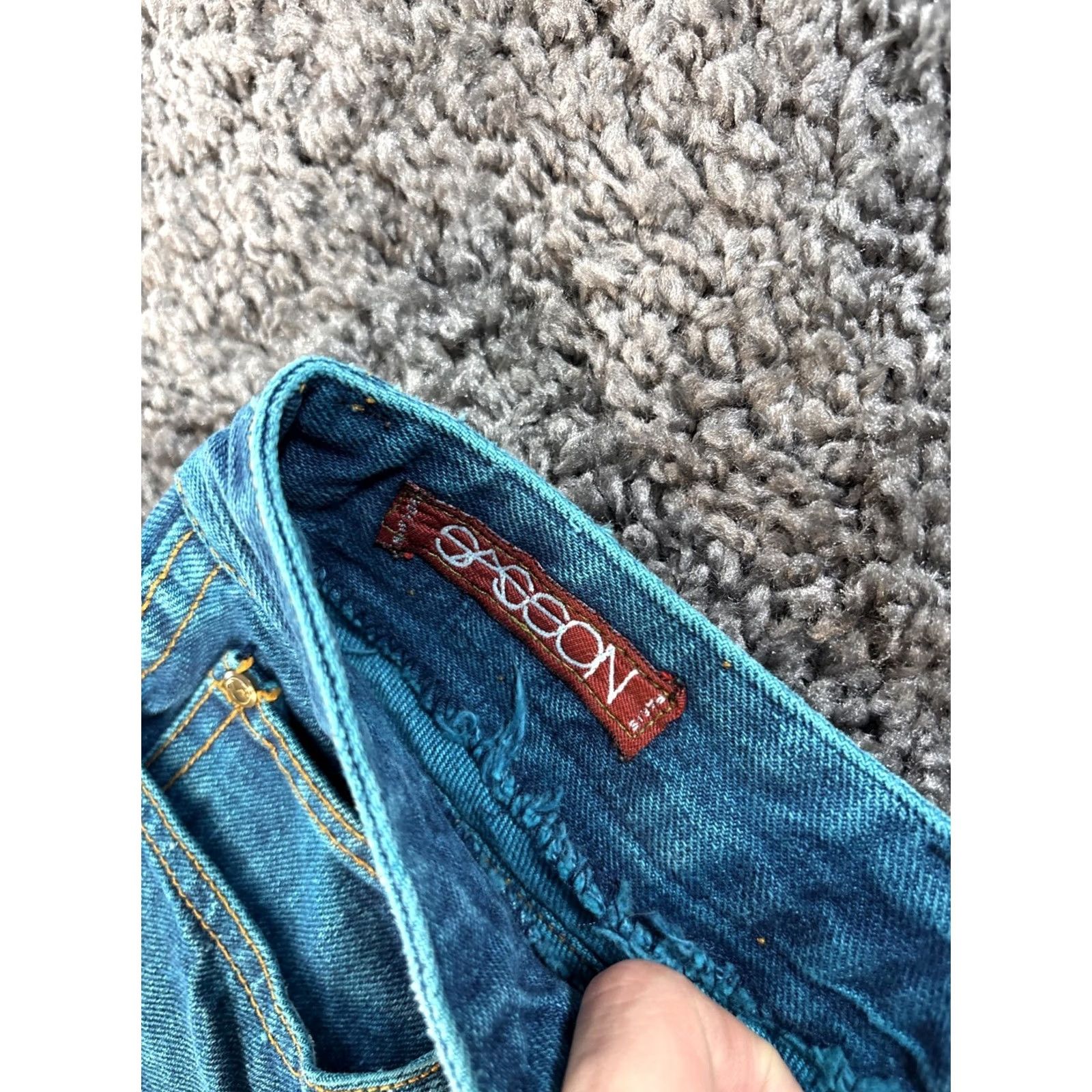 Vintage VINTAGE Sasson Mom Jeans High Rise 26x27 Distressed Blue Denim 90s Women Jeans Women M Size 26" / US 2 / IT 38 - 6 Thumbnail