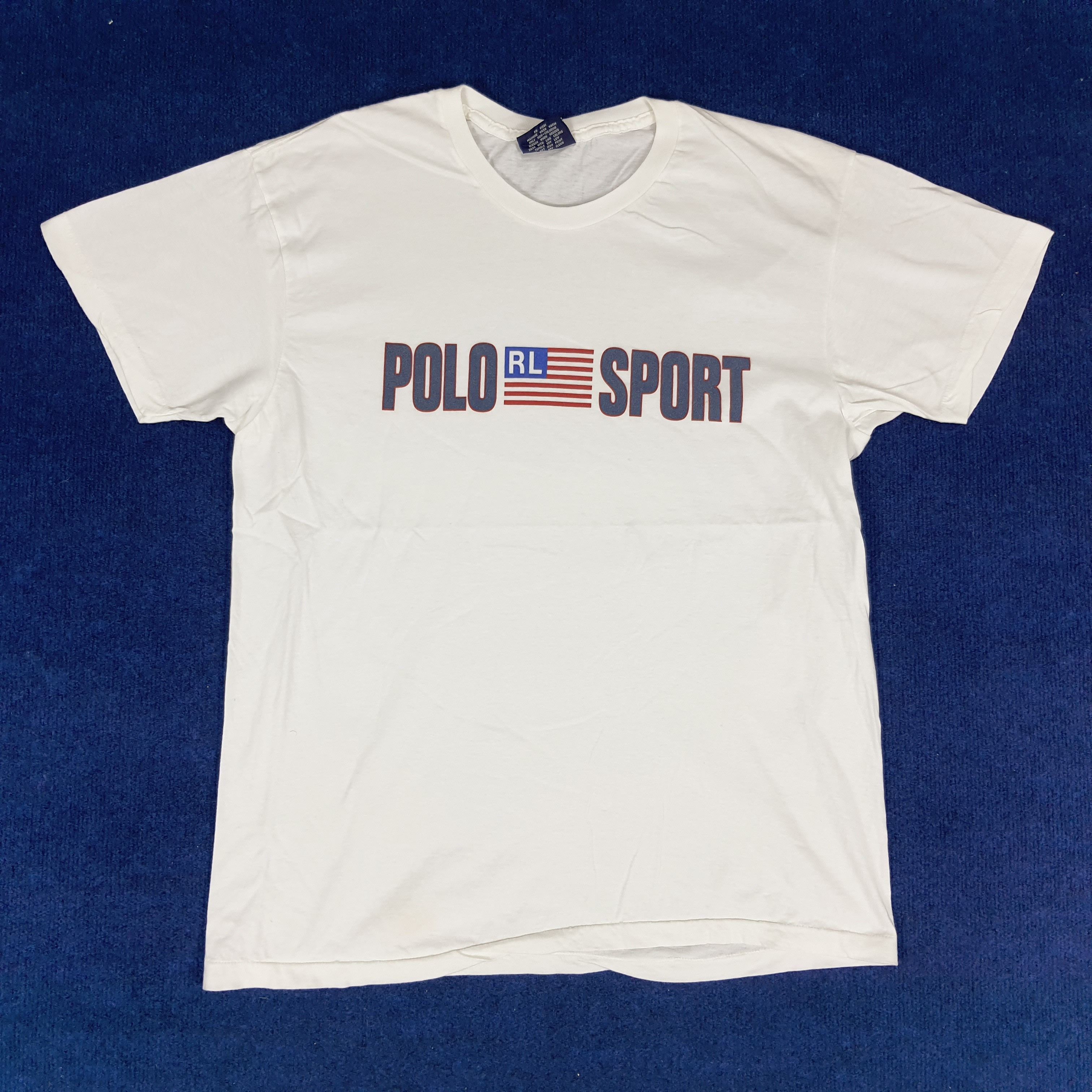 Polo Ralph Lauren Vintage POLO Sports Ralph Lauren America Flag T-shirt Size US L / EU 52-54 / 3 - 1 Thumbnail