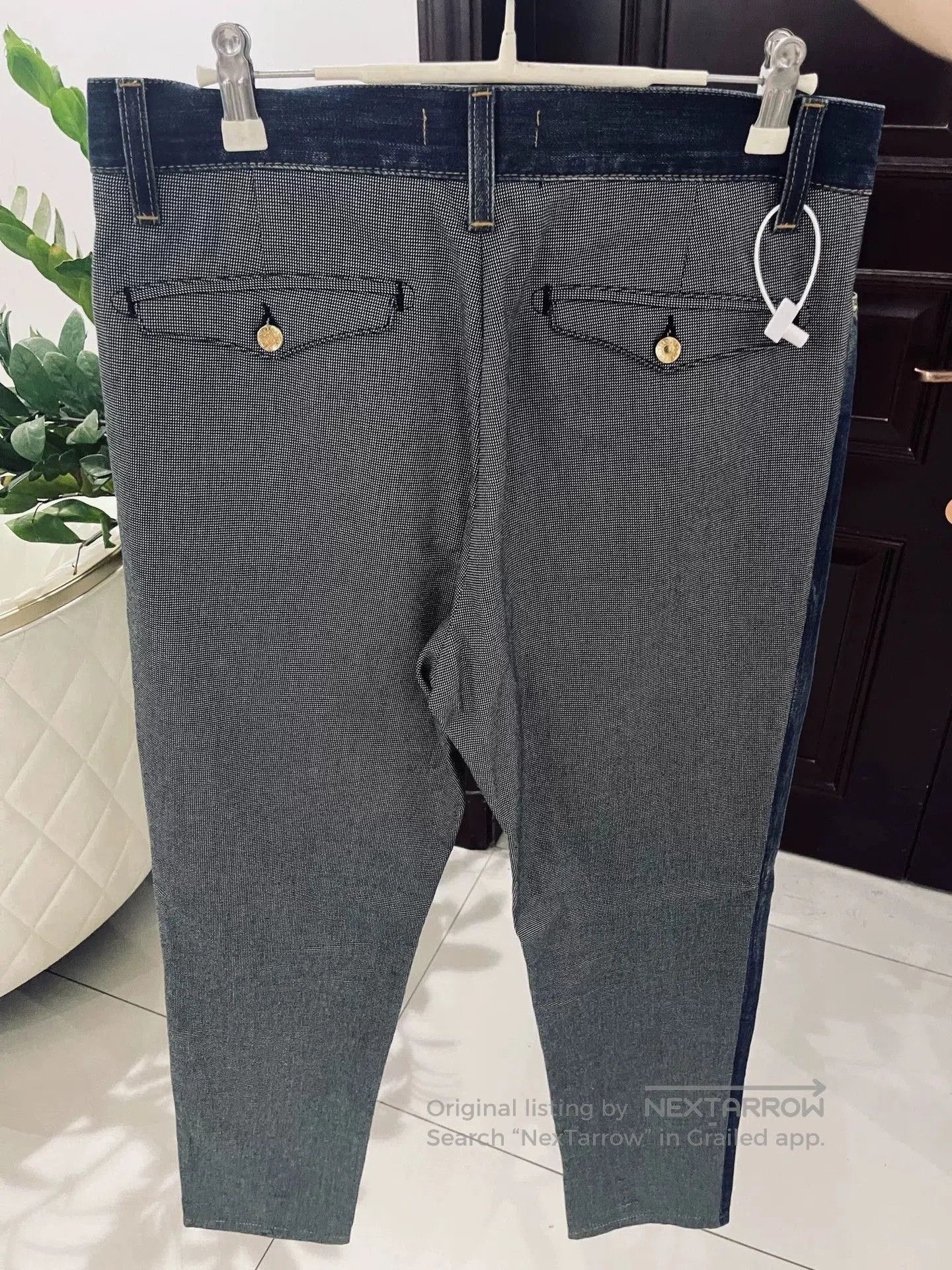 Dolce & Gabbana Dolce&Gabbana Denim and Houndstooth Pants. Size 39" - 2 Thumbnail