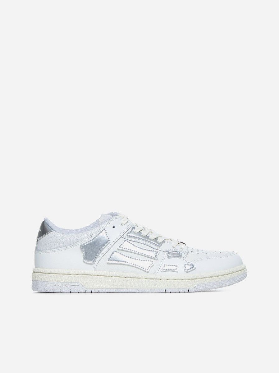 Amiri o1s1wg110825 Skelton Sneakers in White/Silver Size US 12 / EU 45 - 1 Thumbnail