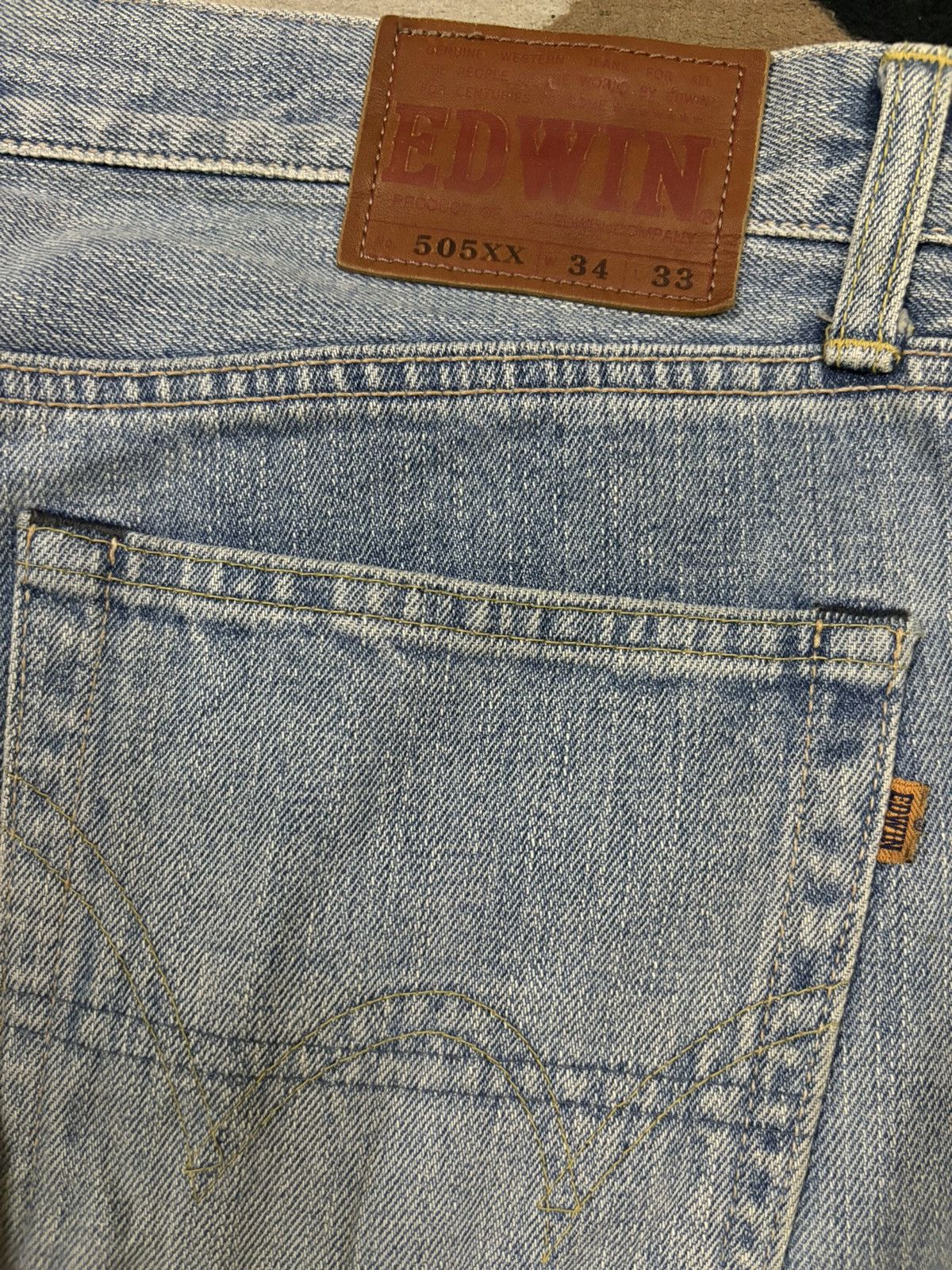 Edwin Vintage Edwin 505XX Selvedge Dirt Mud Wash Baggy Jeans Size US 34 / EU 50 - 13 Thumbnail