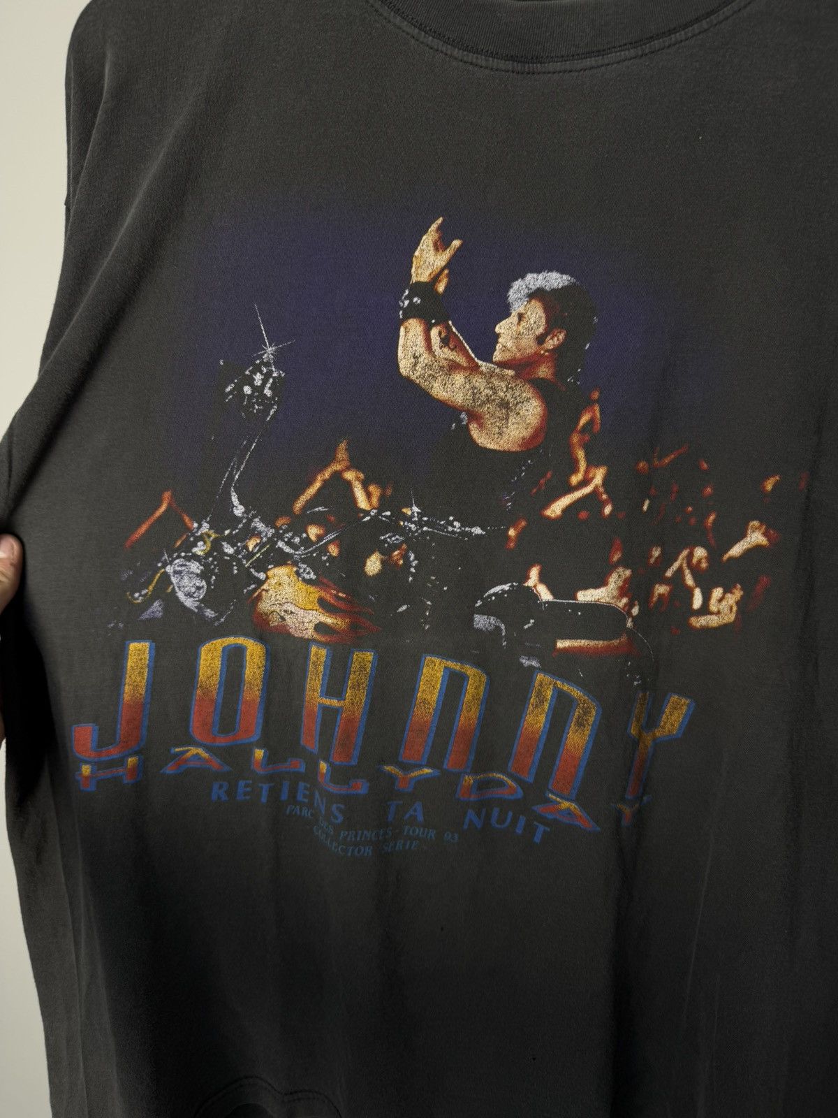 Band Tees Johnny Hallyday Vintage 1993 Tour T-Shirt Band Tee Size US XL / EU 56 / 4 - 3 Thumbnail