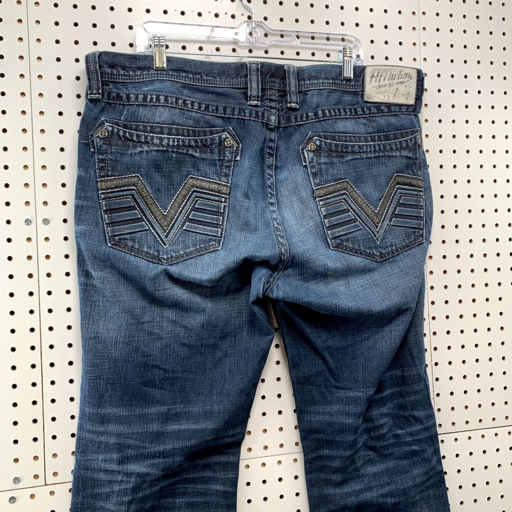 Affliction VINTAGE Affliction Jeans Mens 38 Blue Denim Distressed Baggy Straight 41x32.5 Relaxed 90s 2000s Mens Size US 38 / EU 54 - 2 Thumbnail