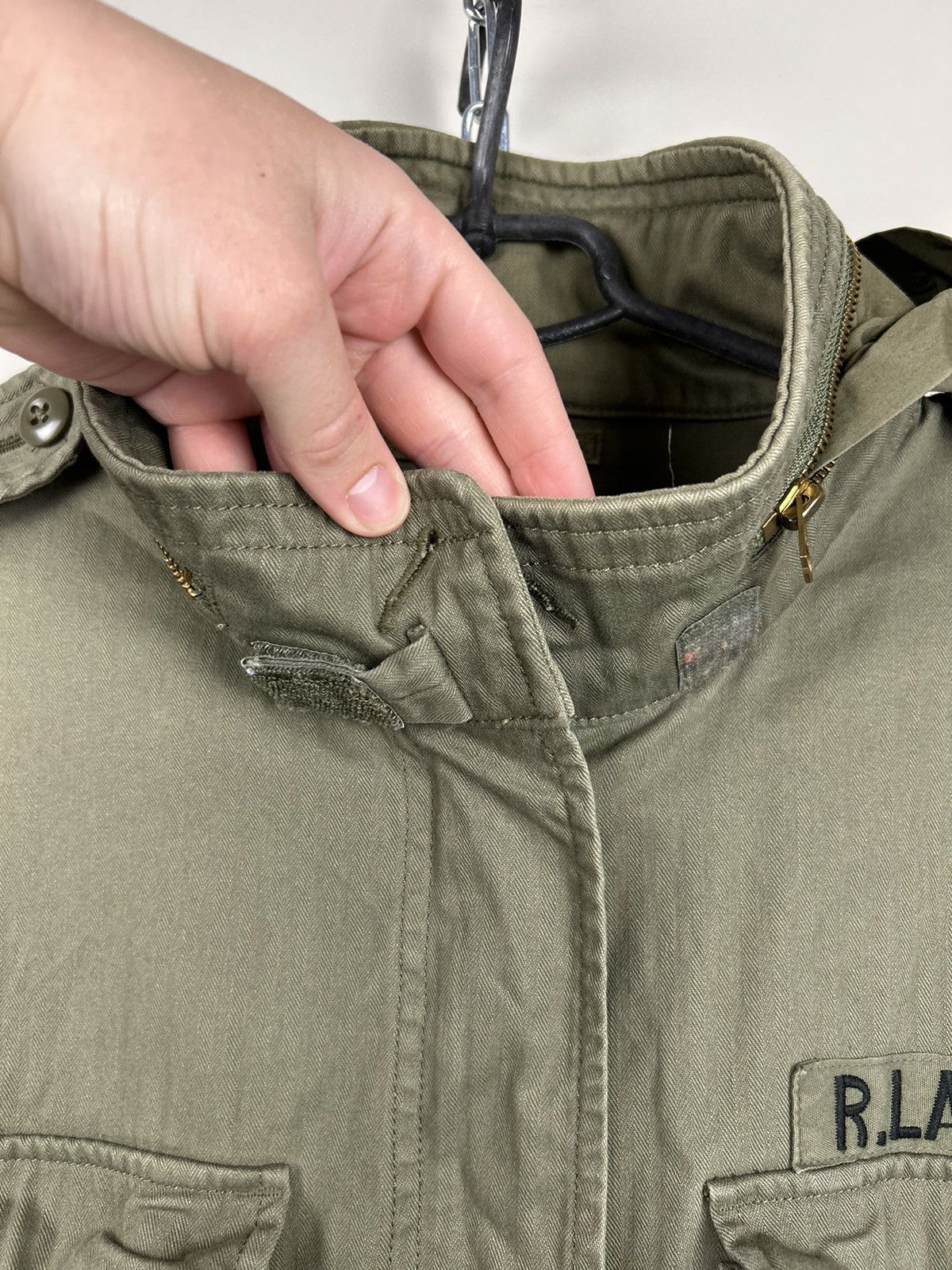 Polo Ralph Lauren Polo Ralph Lauren Green Military Army Herringbone USA Flag Size US L / EU 52-54 / 3 - 4 Thumbnail