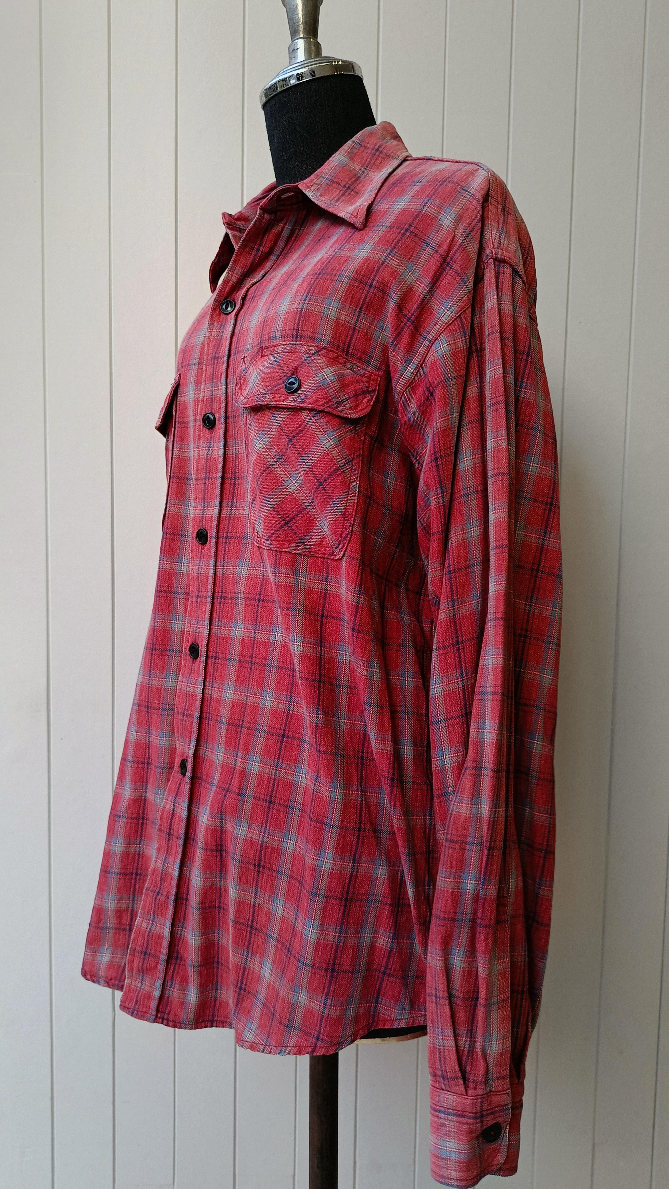 Sugar Cane SUGAR CANE Union Made TOYO red plaid chore work shirt large Size US L / EU 52-54 / 3 - 5 Thumbnail