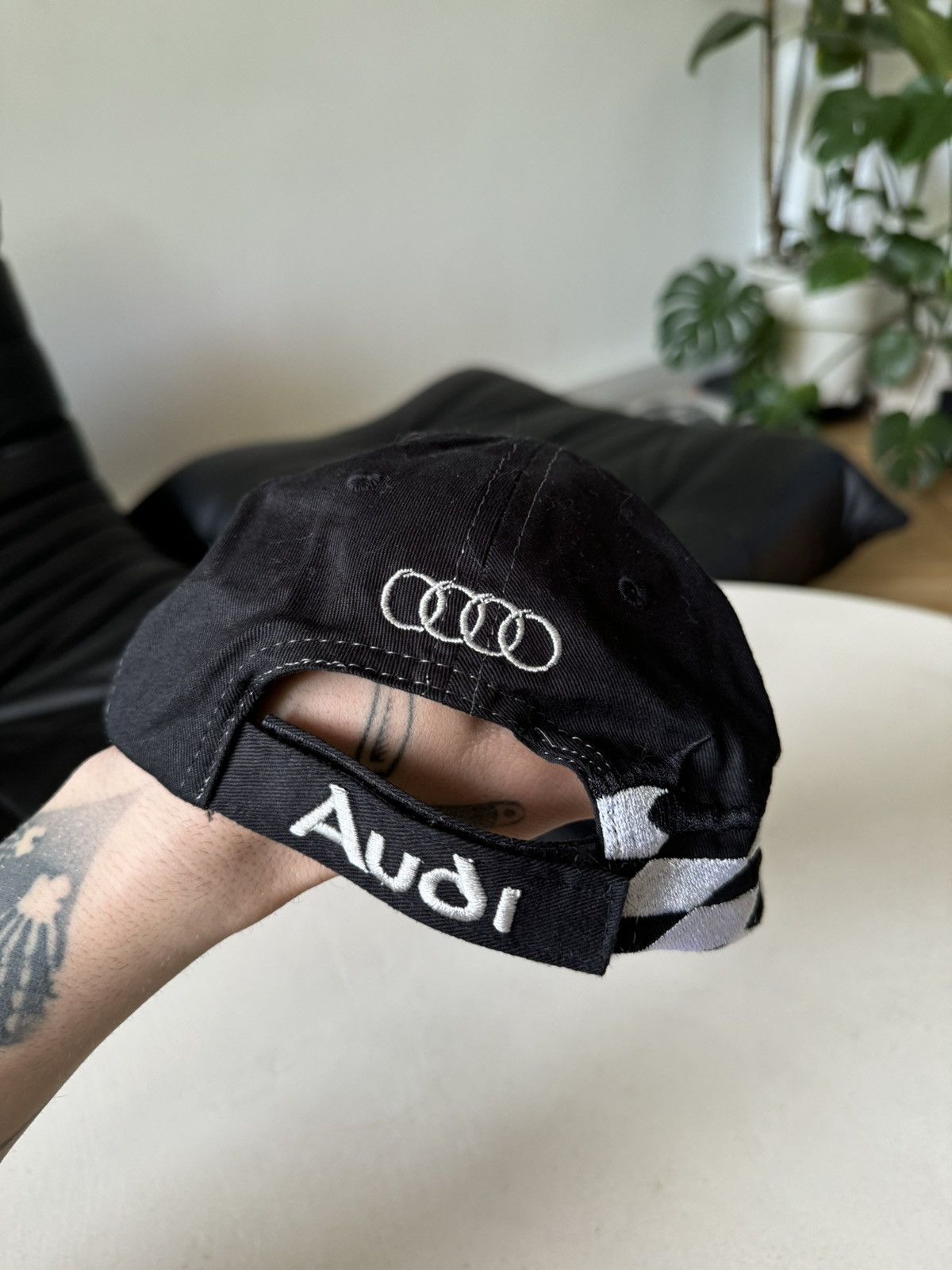 Vintage Vintage Y2k Audi Logo Racing Cap Hat Rare Checkerboard Hype Size ONE SIZE - 2 Thumbnail