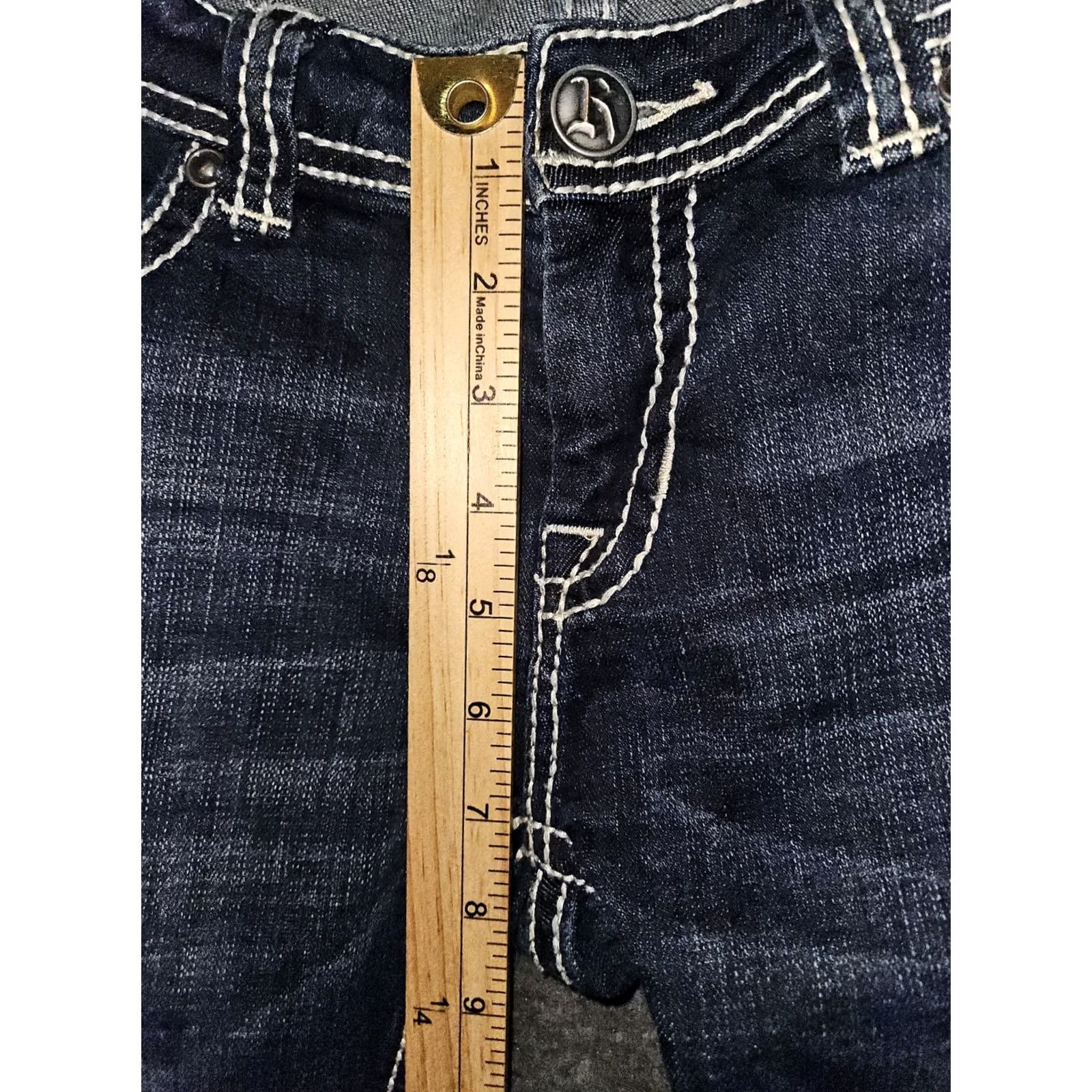 Vintage Rock & Roll Cowgirl Jeans Bootcut Women 30x30 Blue Denim Logo Embroidered Western Preppy Low Rise Skinny? Regular Size 30" / US 8 / IT 44 - 5 Thumbnail