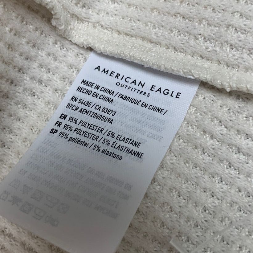 American Eagle Outfitters New American Eagle Womens Small PolyElastane V Neck Top Size S / US 4 / IT 40 - 5 Thumbnail