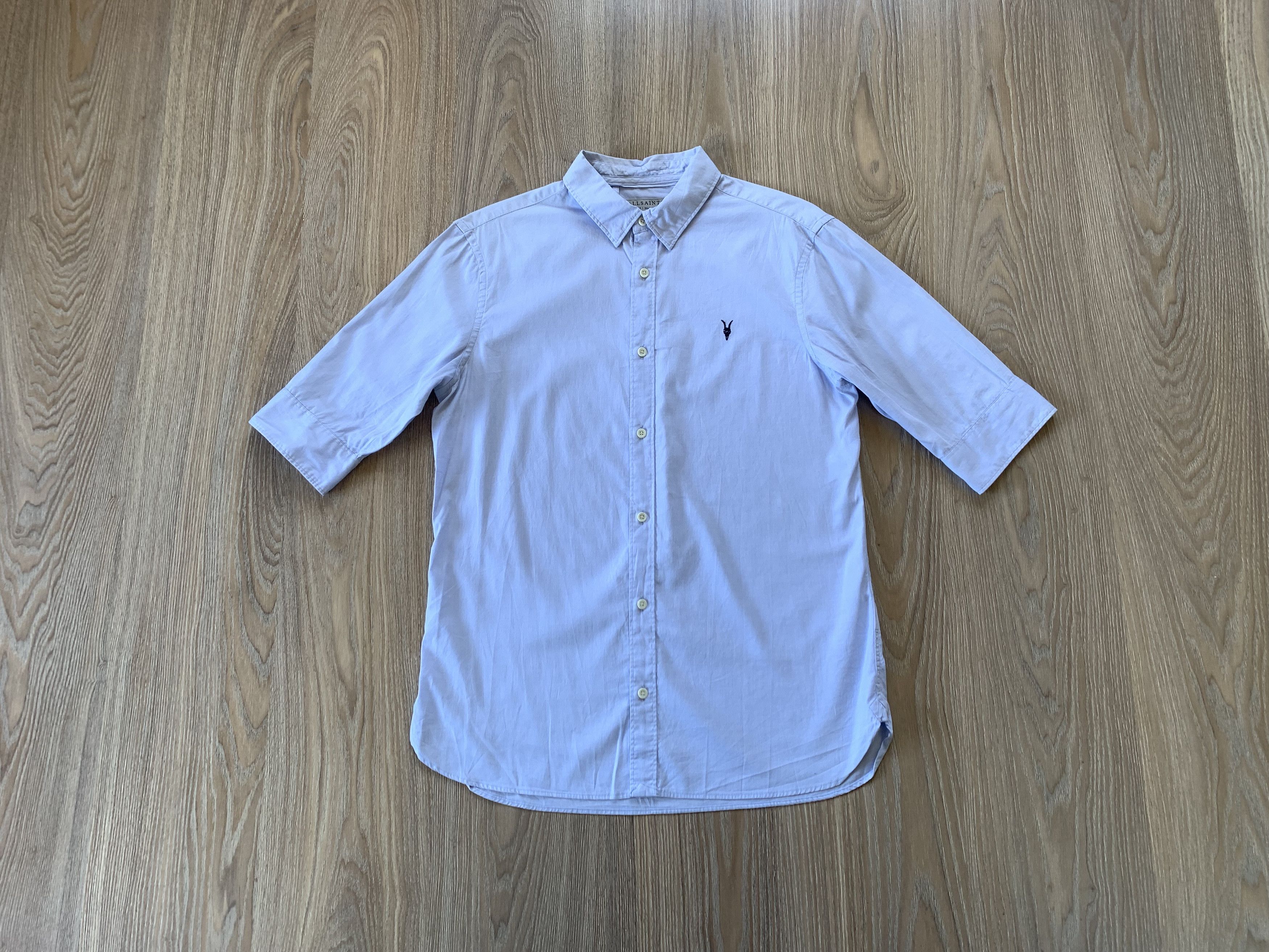 Allsaints Allsaints Womens Cotton Light Blue Short Sleeve Shirt 3/4 Size M / US 6-8 / IT 42-44 - 10 Thumbnail