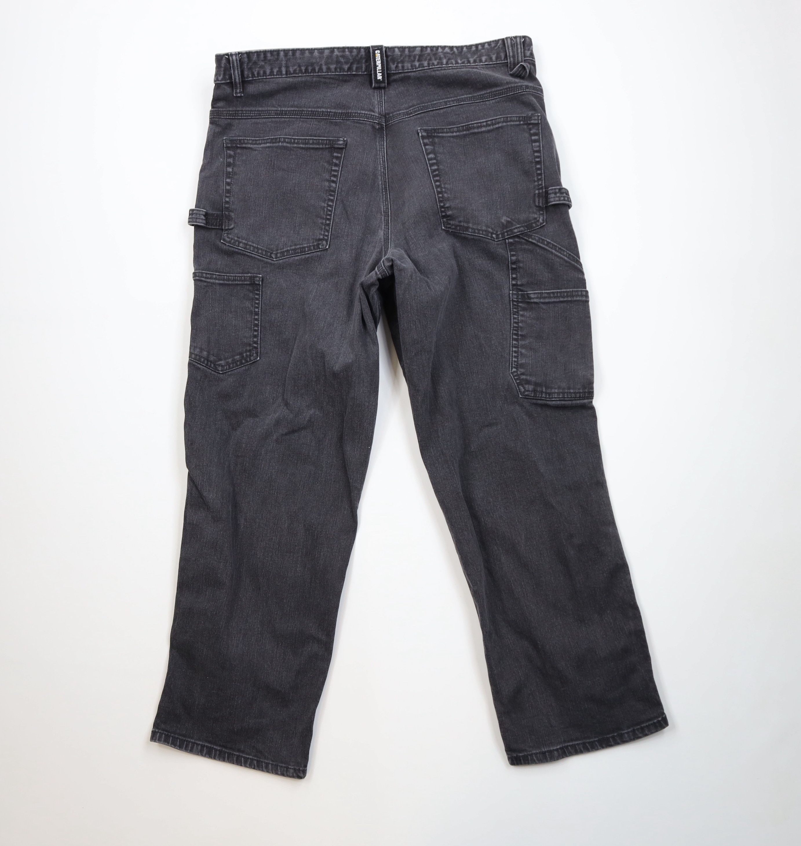 Caterpillar Vintage Cat Caterpillar Wide Leg Dungaree Jeans Black Size US 38 / EU 54 - 11 Thumbnail