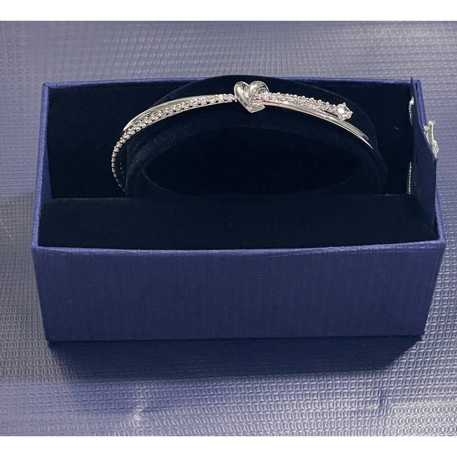 Swarovski Swarovski Lifelong Heart Bangle M New Silver Bracelet Size ONE SIZE - 2 Thumbnail