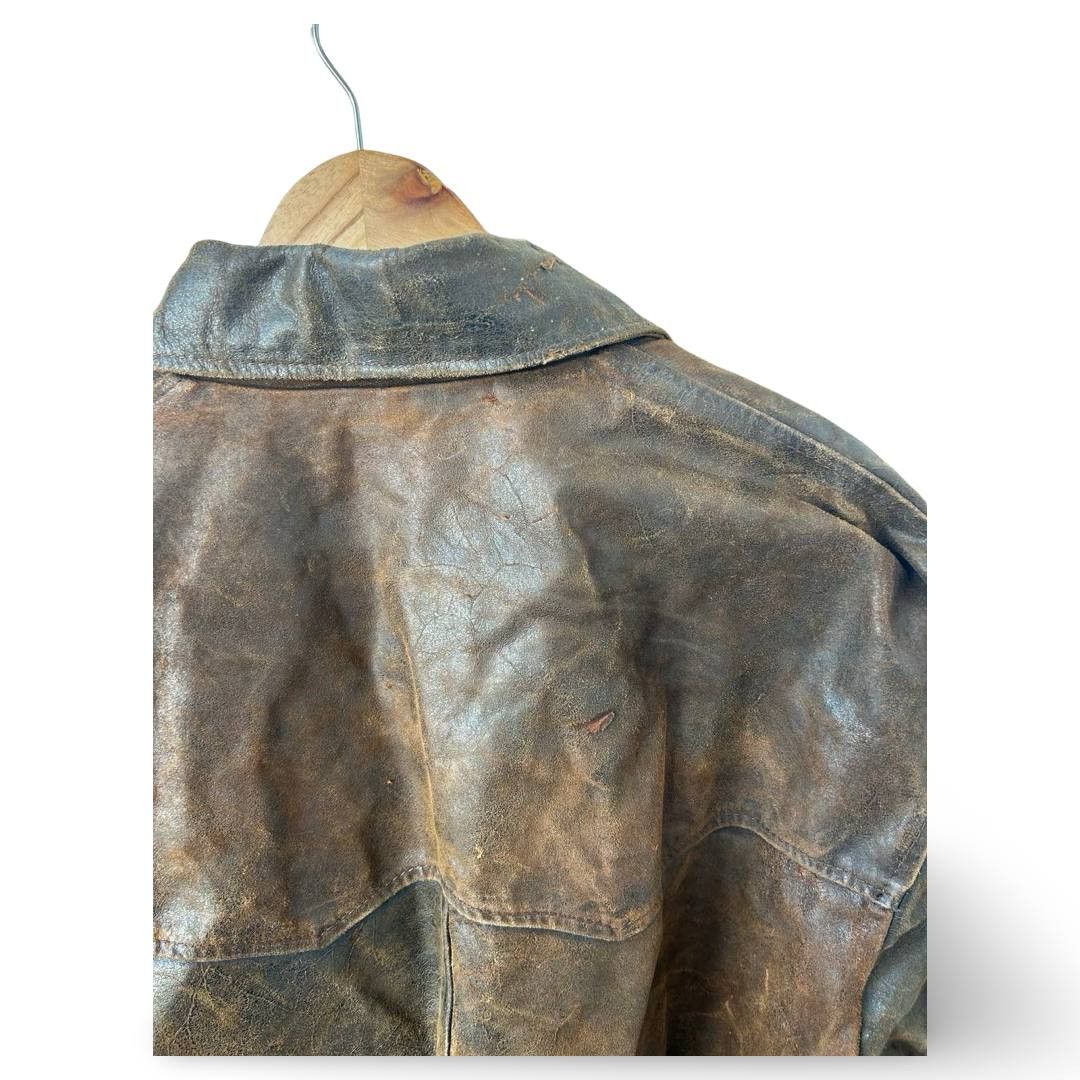 Leather VTG Leather biker JKT #1047 Size US XL / EU 56 / 4 - 5 Thumbnail