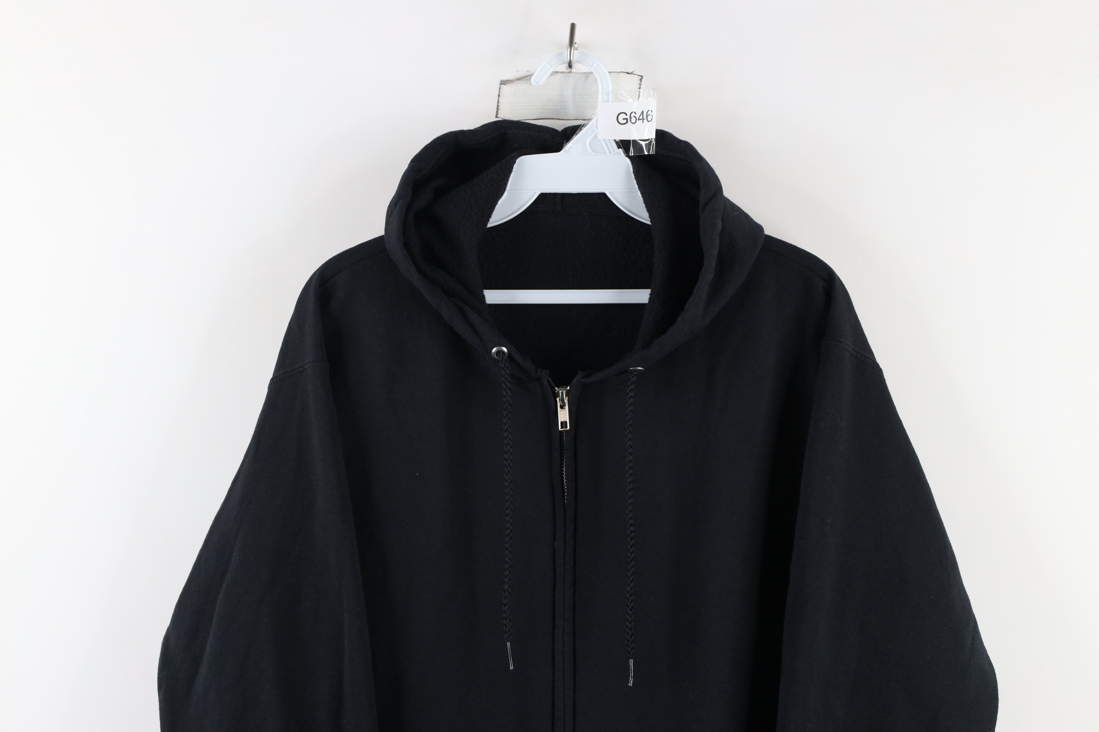Vintage Vintage 90s Streetwear Full Zip Hoodie Sweatshirt Black Size US M / EU 48-50 / 2 - 2 Thumbnail