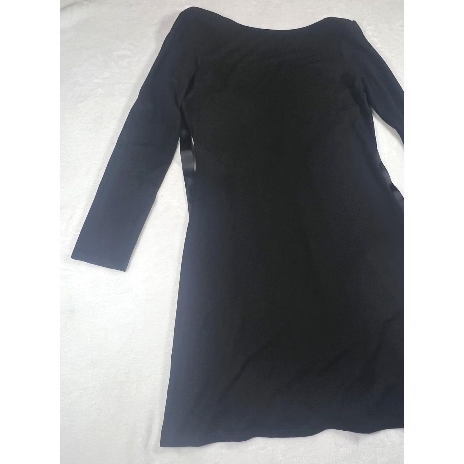 Reformation VINTAGE? No. Reformation Avant Dress Womens Large Black Cut Out Bow Long Sleeve Bodycon Mini Size L / US 10 / IT 46 - 4 Thumbnail