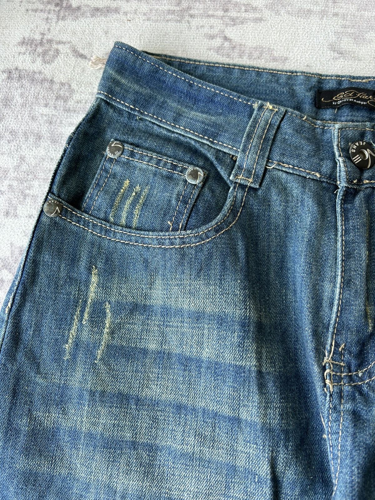 Ed Hardy Ed Hardy Rhinestone Tiger Jeans Size US 27 - 8 Thumbnail