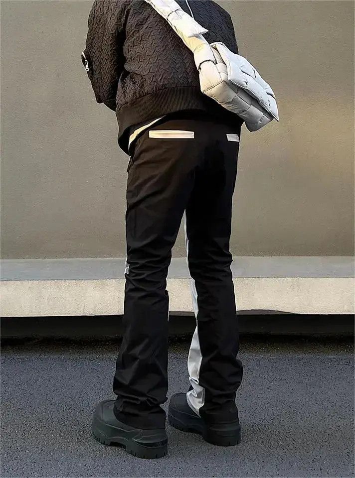 Japanese Brand × Vintage Splicing black and white straight leg pants Size US 32 / EU 48 - 4 Thumbnail