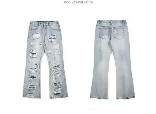 Jean Ripped Jeans Wide Leg Size US 32 / EU 48 - 4 Thumbnail