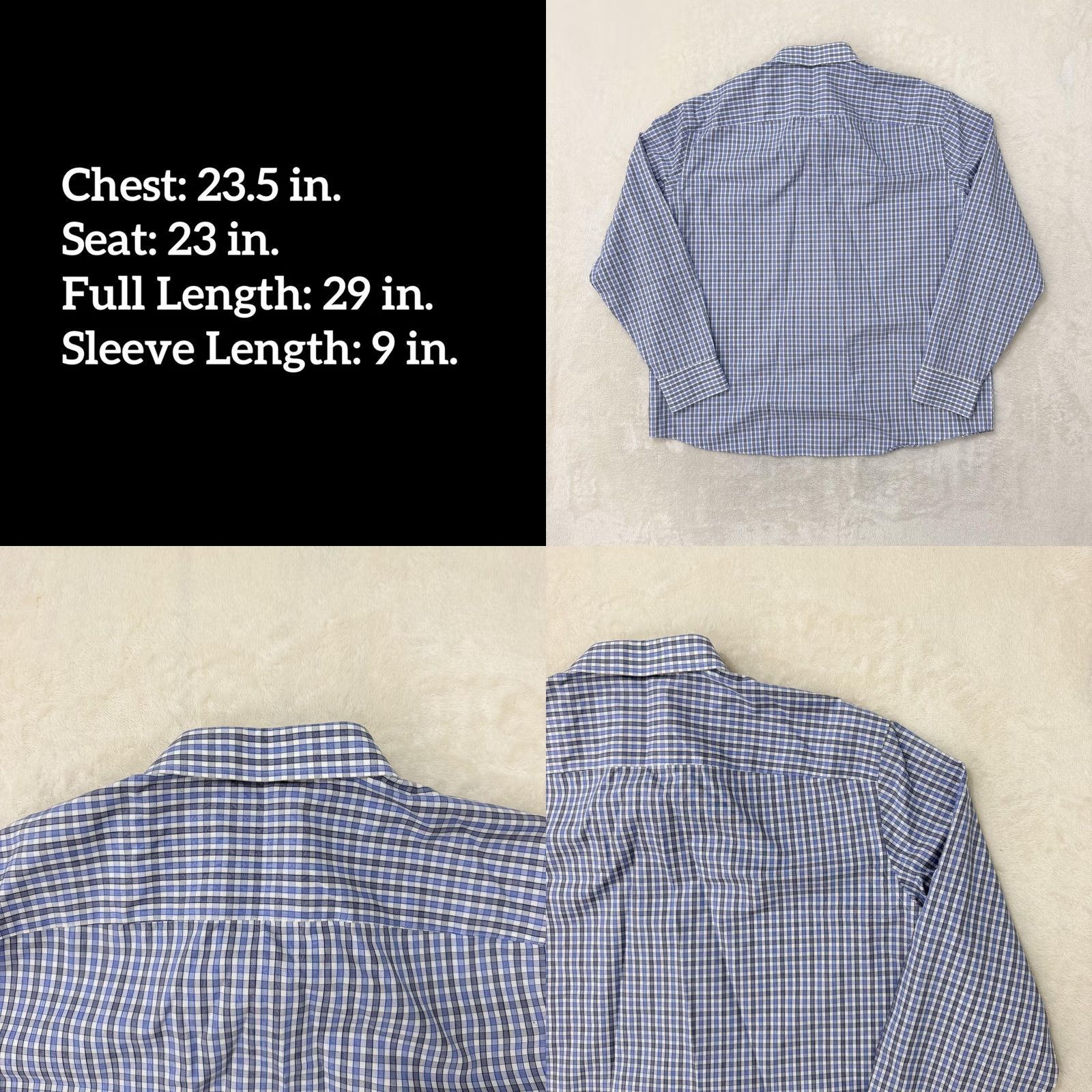 UNTUCKit UNTUCKit Shirt Mens 3XL Blue Check Wrinkle Free Button Up Long Sleeve Cotton Shirt Mens 3XL Blue Check Wrinkle Resistant Button-Up Collared Size US XXL / EU 58 / 5 - 8 Thumbnail