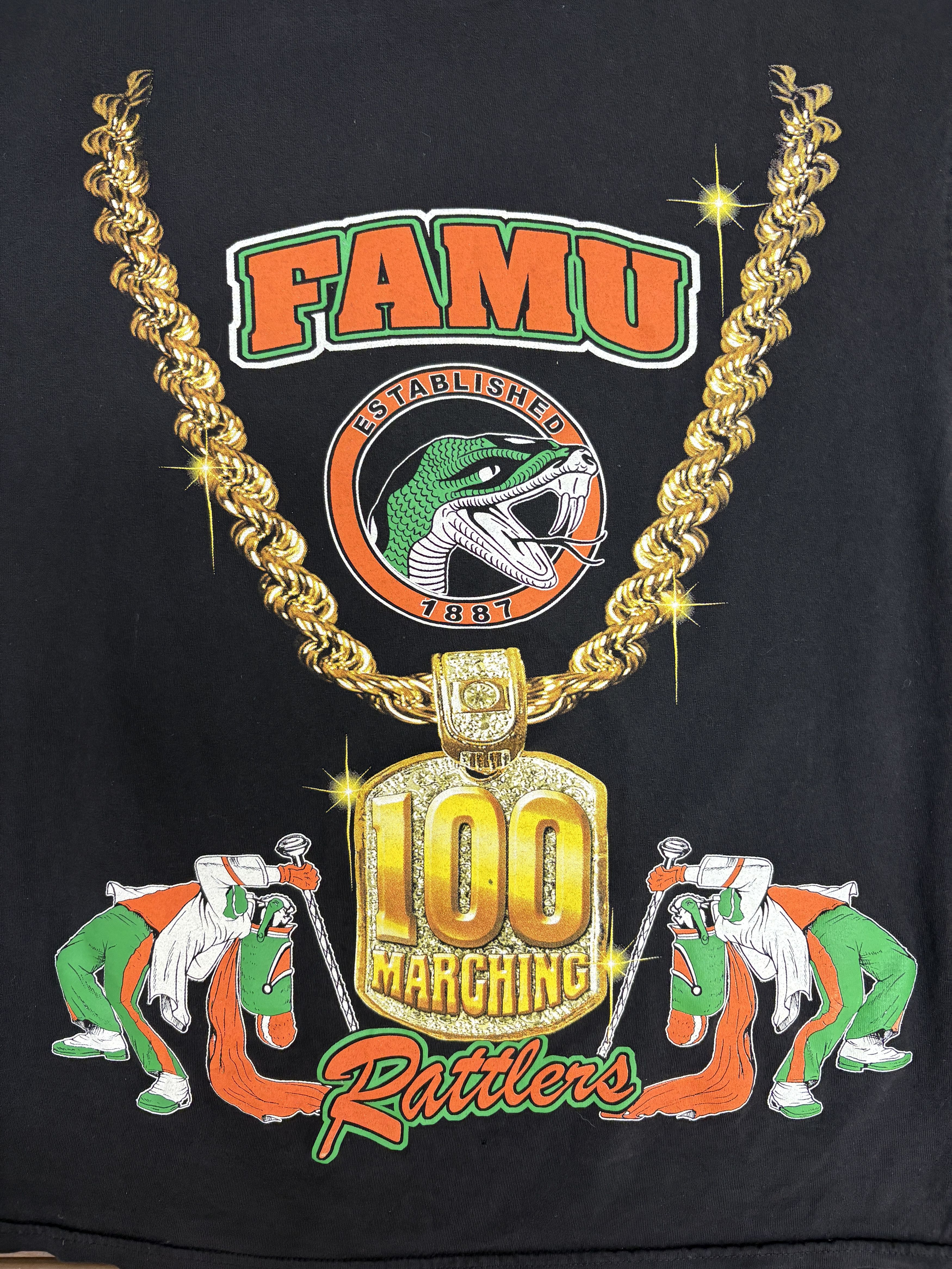 Vintage Florida A&M Rattlers 100 Marching Vintage Black T-Shirt Tee Size US M / EU 48-50 / 2 - 2 Thumbnail