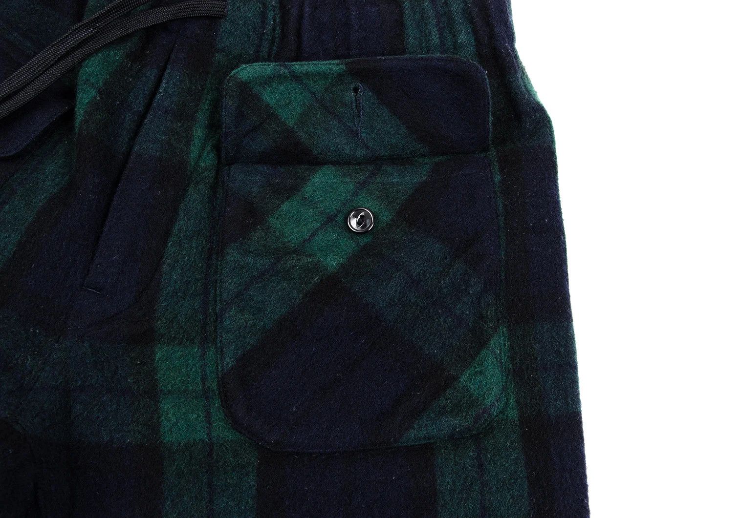 Ganryu Wool-Poly Check Bush Pants in Green Navy Size S Size US 36 / EU 52 - 4 Thumbnail