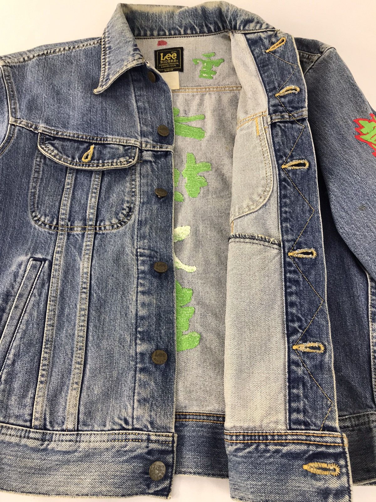 Edwin × Lee × Vintage Vintage Lee Riders By Edwin Trucker Denim Jeans Size US L / EU 52-54 / 3 - 10 Thumbnail