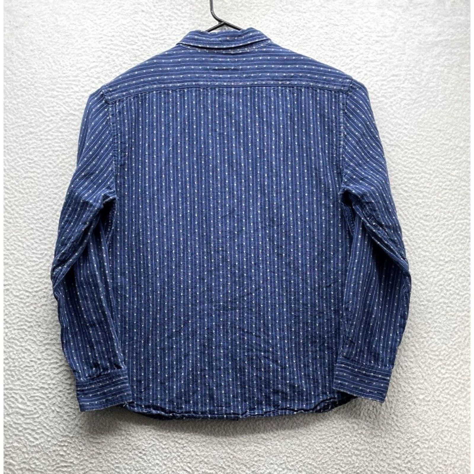 Banana Republic Banana Republic Shirt Mens Large Blue Linen Blend Button-Up Collared Geometric Striped Classic Casual Size US L / EU 52-54 / 3 - 5 Thumbnail