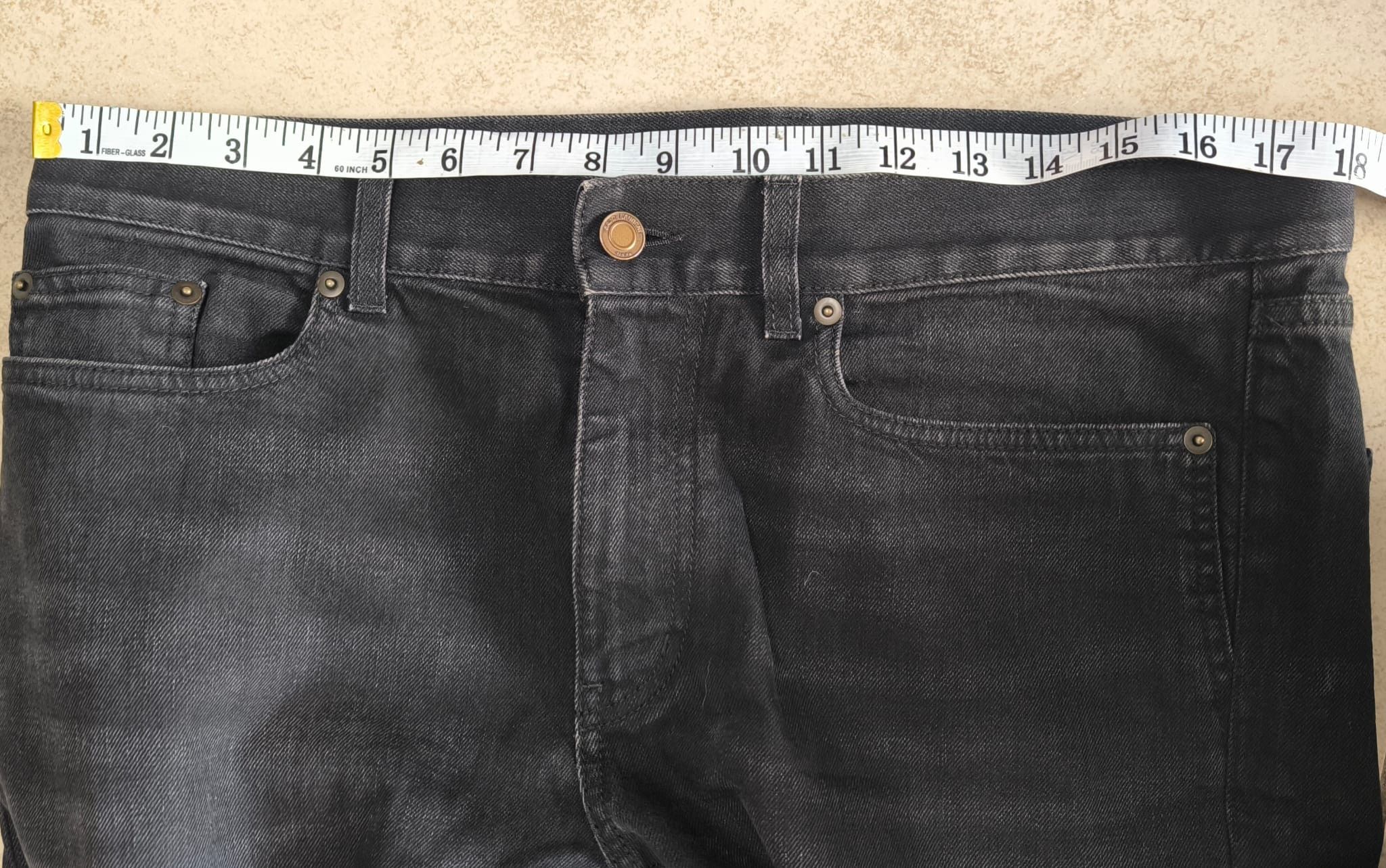 Saint Laurent Paris Saint Laurent D02 Black Slim Jeans Raw Hem Size 33 Fits 36 Size US 33 - 3 Thumbnail
