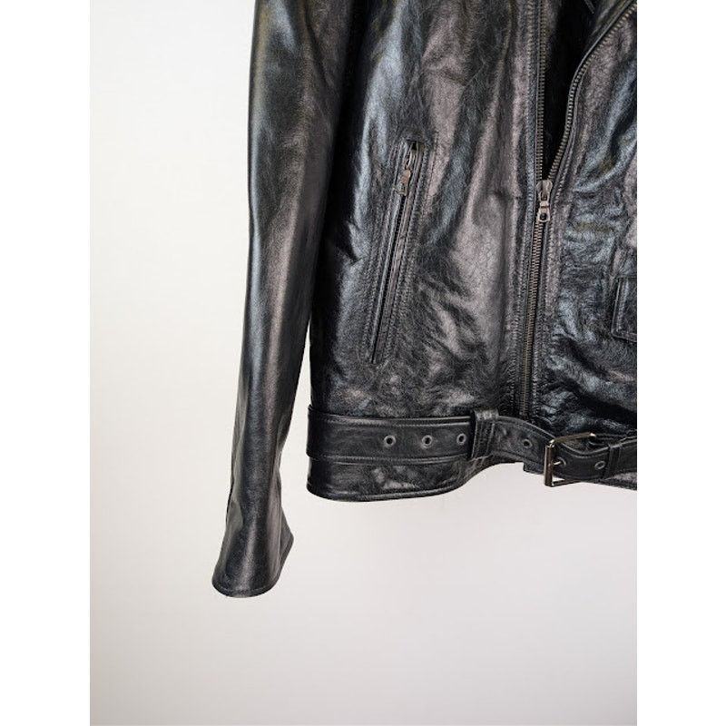 Dries Van Noten o1rshd1 Vintage Lodz Leather Biker Jacket in Black Size US M / EU 48-50 / 2 - 7 Thumbnail