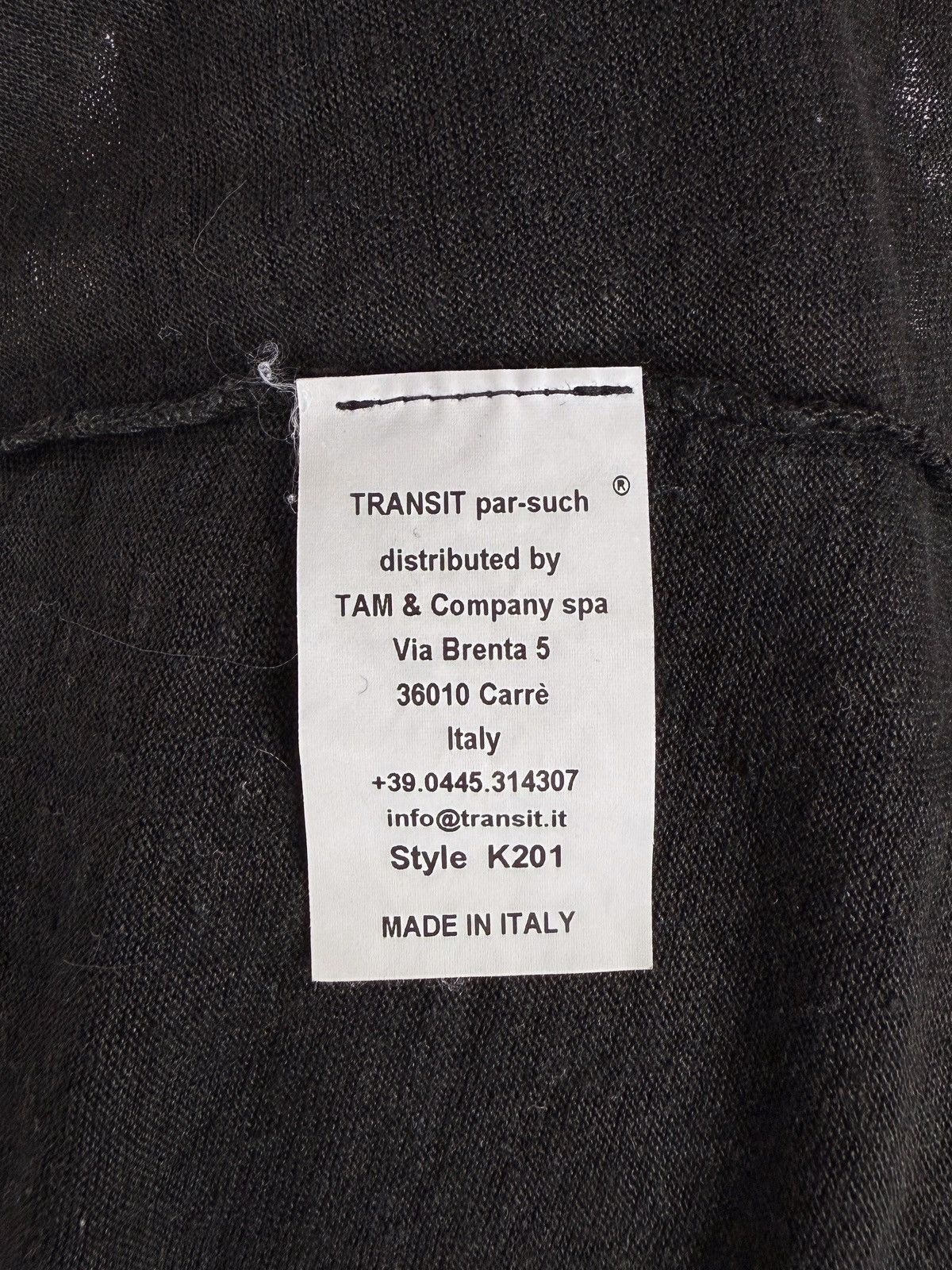 Transit Transit Par-Such K201 Black Linen Side Pocket T-Shirt Size M / US 6-8 / IT 42-44 - 7 Thumbnail