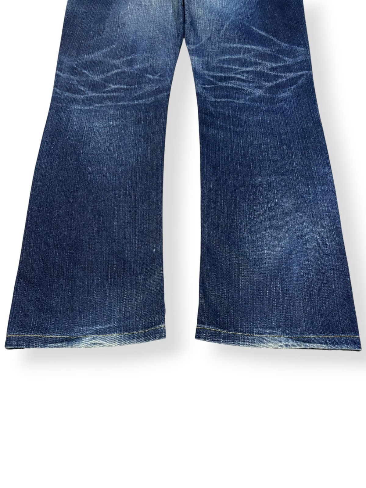 Lee × Number (N)ine Vintage Lee 1O1 Whiskers Wash Slim Straight Distressed Jeans Size US 32 / EU 48 - 10 Thumbnail