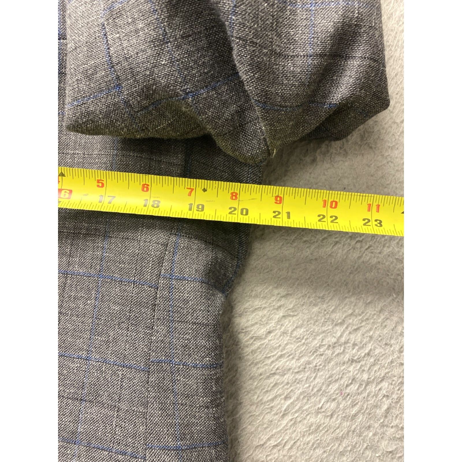 Ralph Lauren Ralph Lauren Blazer Jacket RRL Gray Blue Check 41R Slim Fit Linen Blend Corduroy Men Size 42R - 4 Thumbnail