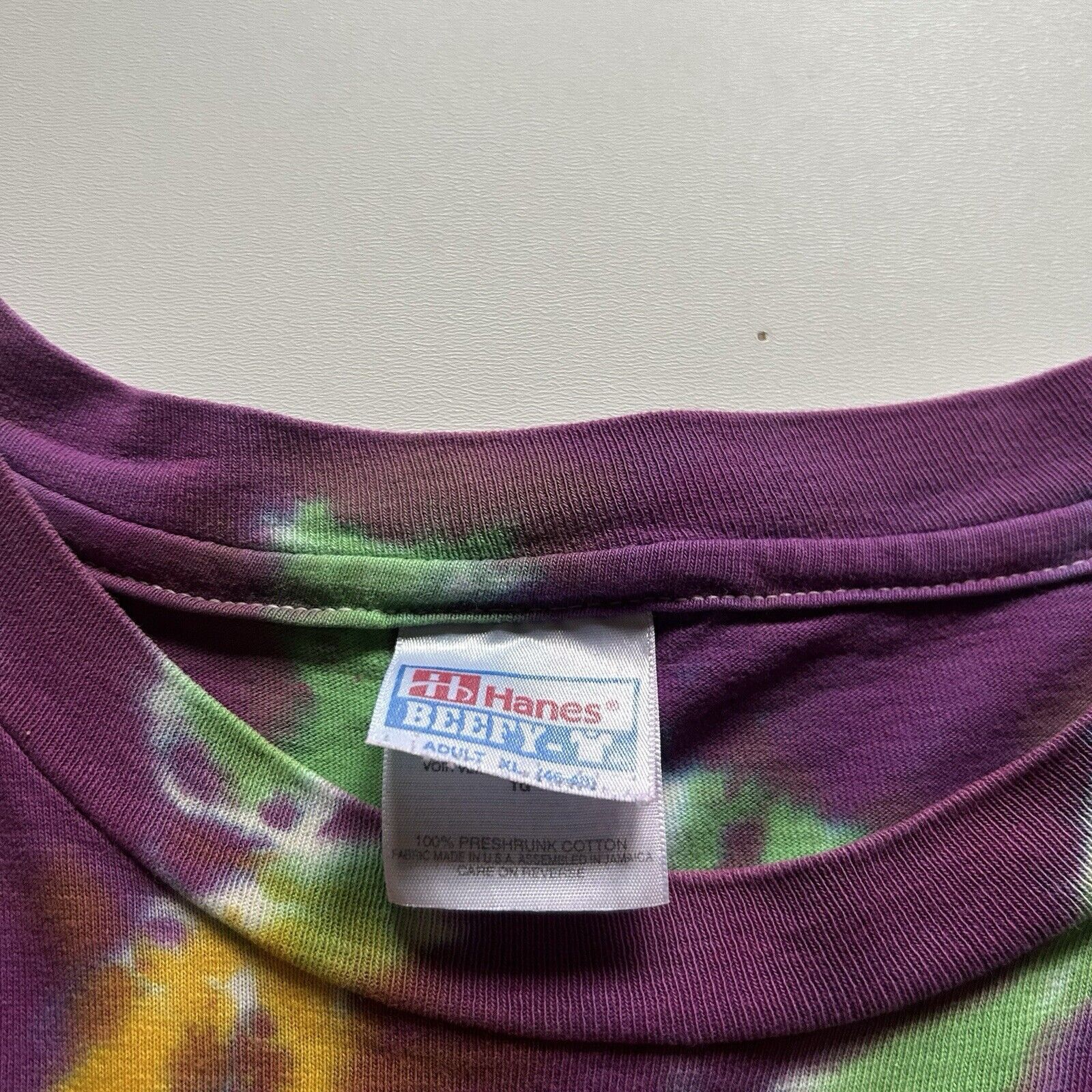 Vintage Vintage 90s Tie Dye Spiral Patterned Hippie T Shirt XL Rare Size US XL / EU 56 / 4 - 4 Thumbnail