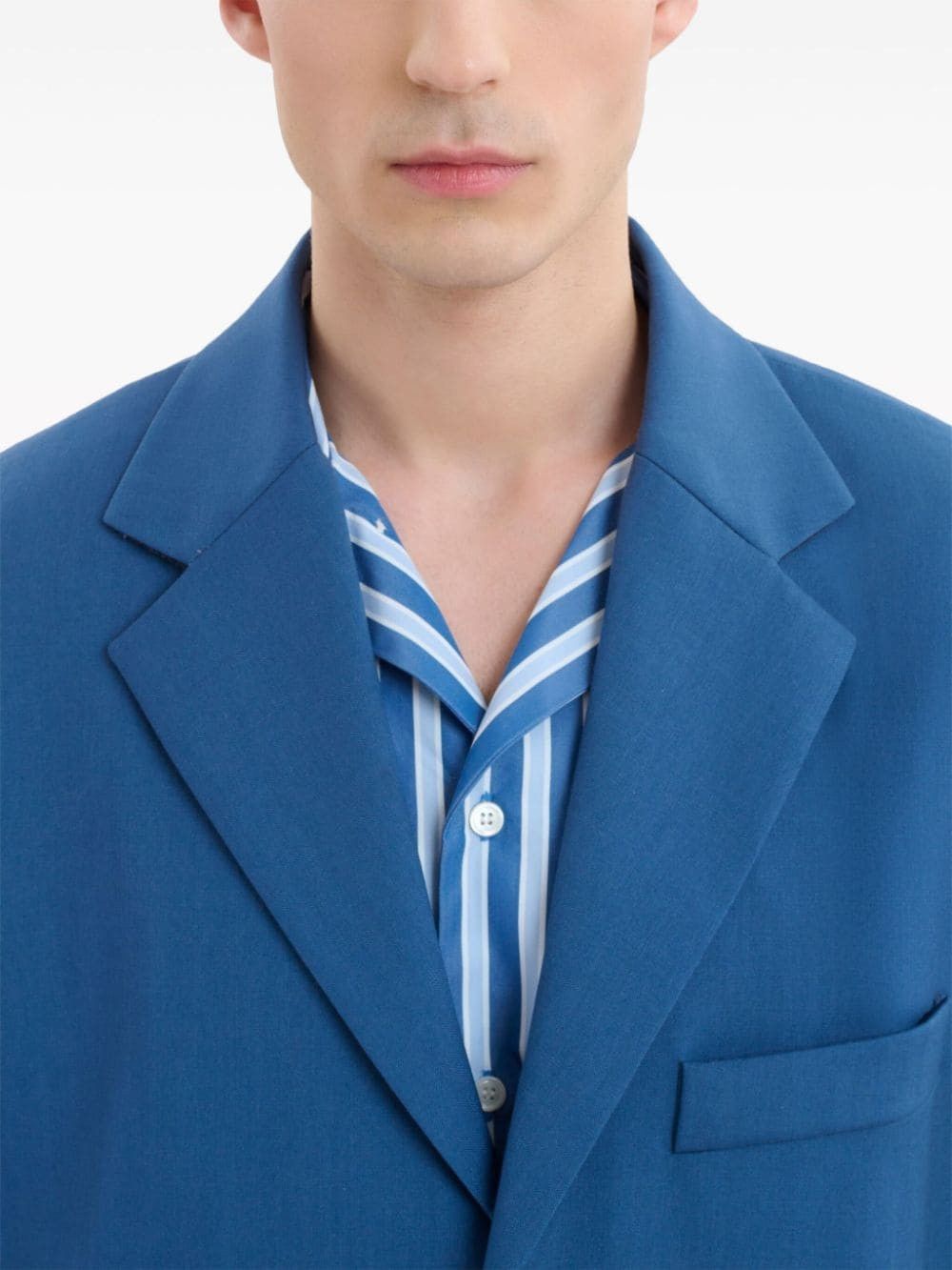 Marni oc11z0525 Grain-De-Poudre Single-Breasted lazer in Blue Size US L / EU 52-54 / 3 - 5 Thumbnail