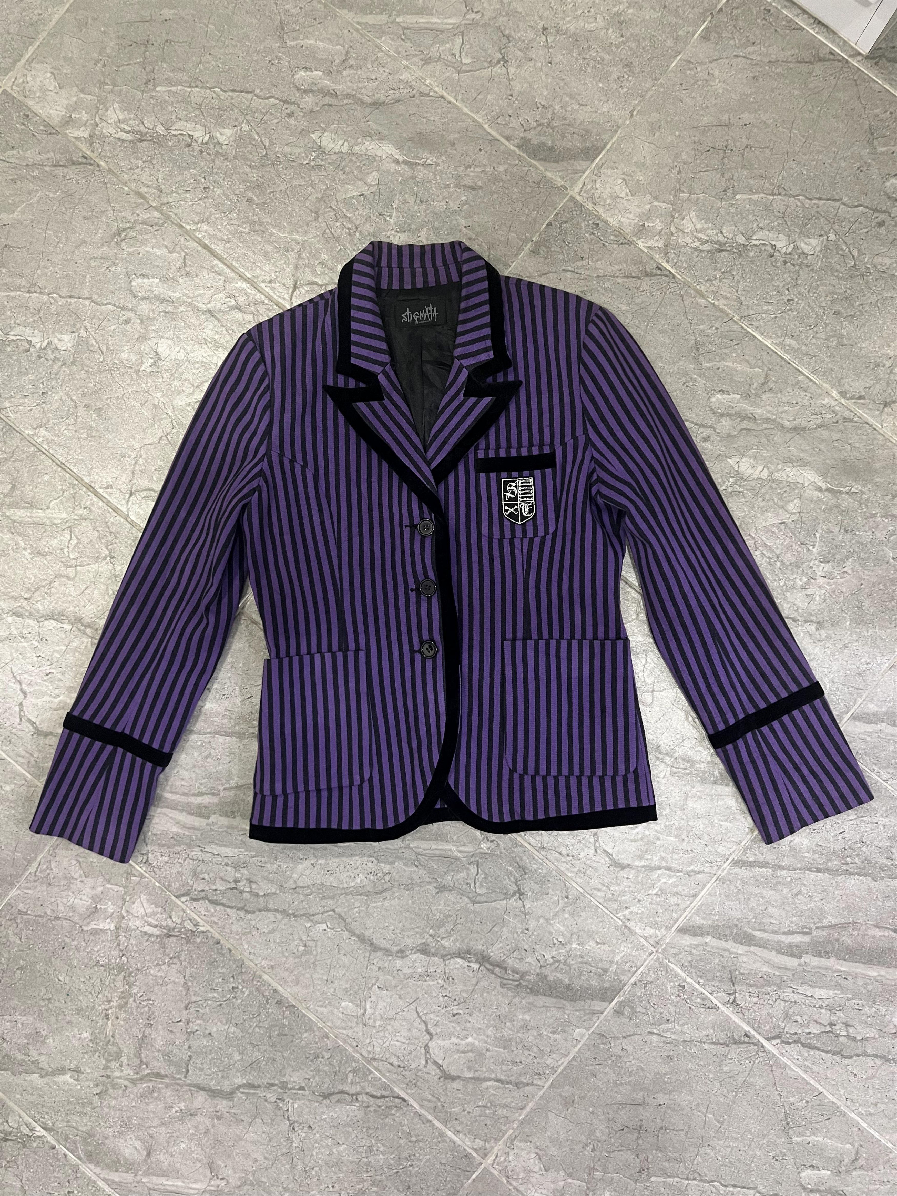 Sex Pot ReVeNGe Stigmata by Sexy Dynamite London Striped School Blazer Size M / US 6-8 / IT 42-44 - 1 Thumbnail