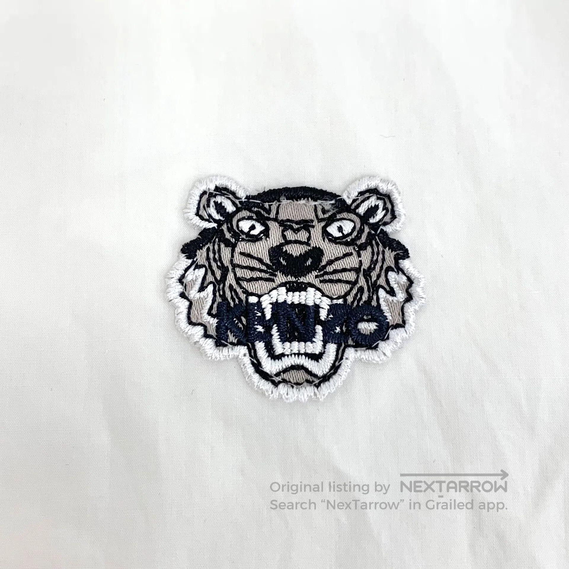 Kenzo Kenzo White tiger head embroidery cotton lapel single-brea Size US XS / EU 42 / 0 - 5 Thumbnail