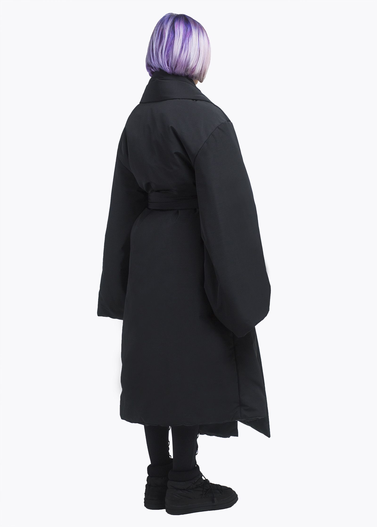 Bat Norton INSULATED JACKET KIMONO OVERSIZE. BLACK Size ONE SIZE - 4 Thumbnail