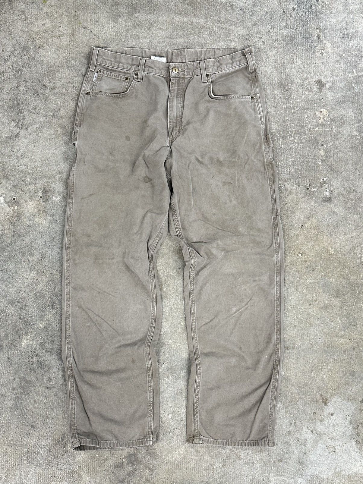 Vintage Y2K Carhartt Loose Fit Beige Pants 36x34