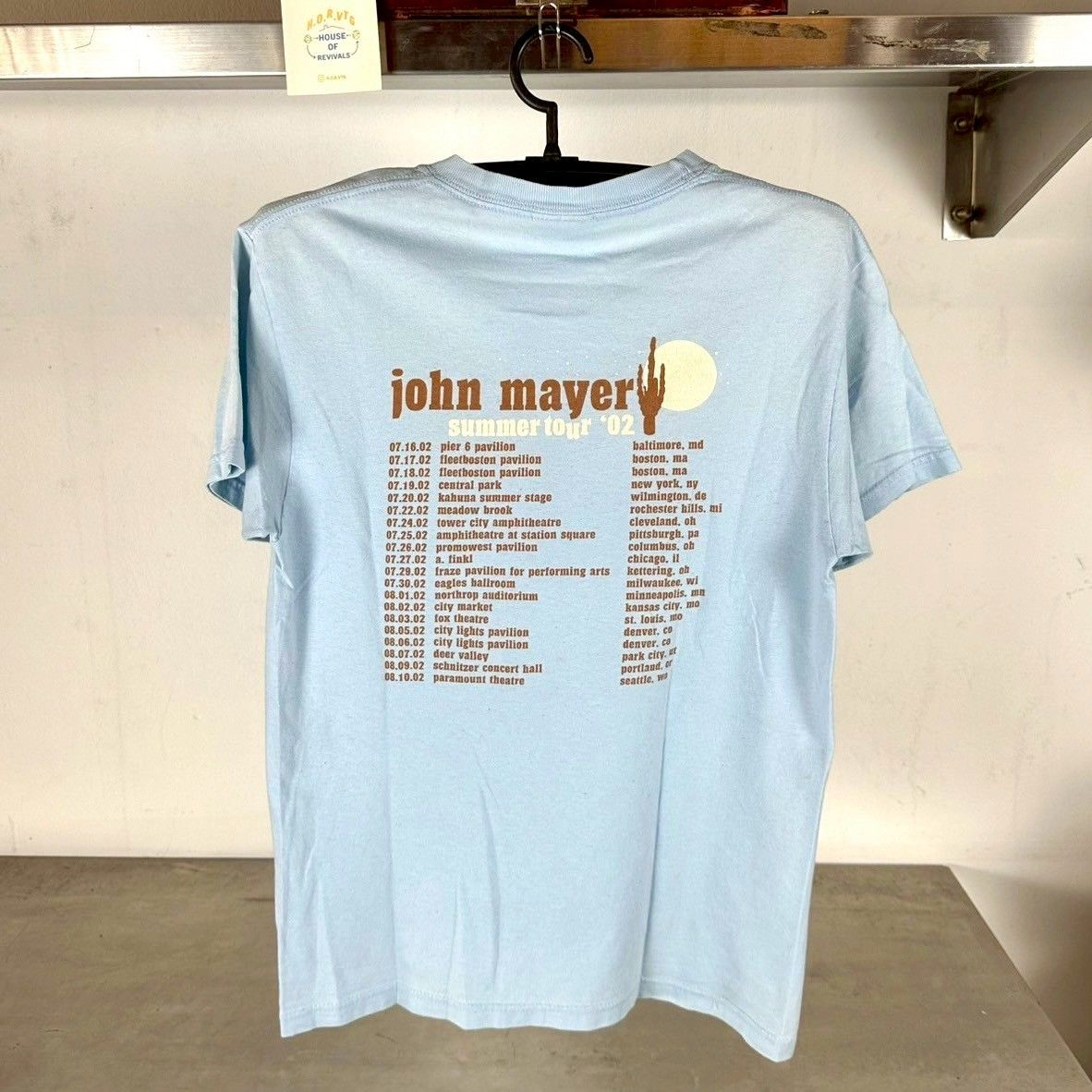 Band Tees × Hanes × Vintage Vintage 2002 John Mayer Summer Tour Concert Promo T-shirt Size US S / EU 44-46 / 1 - 2 Thumbnail