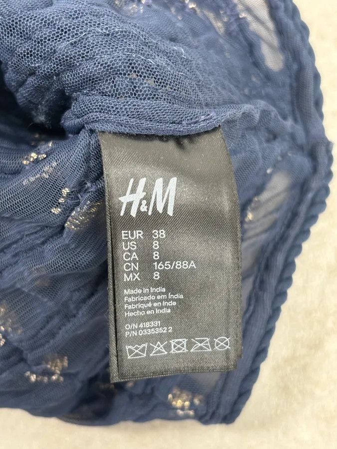 Balmain SS2015 Balmain x H&M Navy Gold-Beaded Blouse Size S / US 4 / IT 40 - 11 Thumbnail