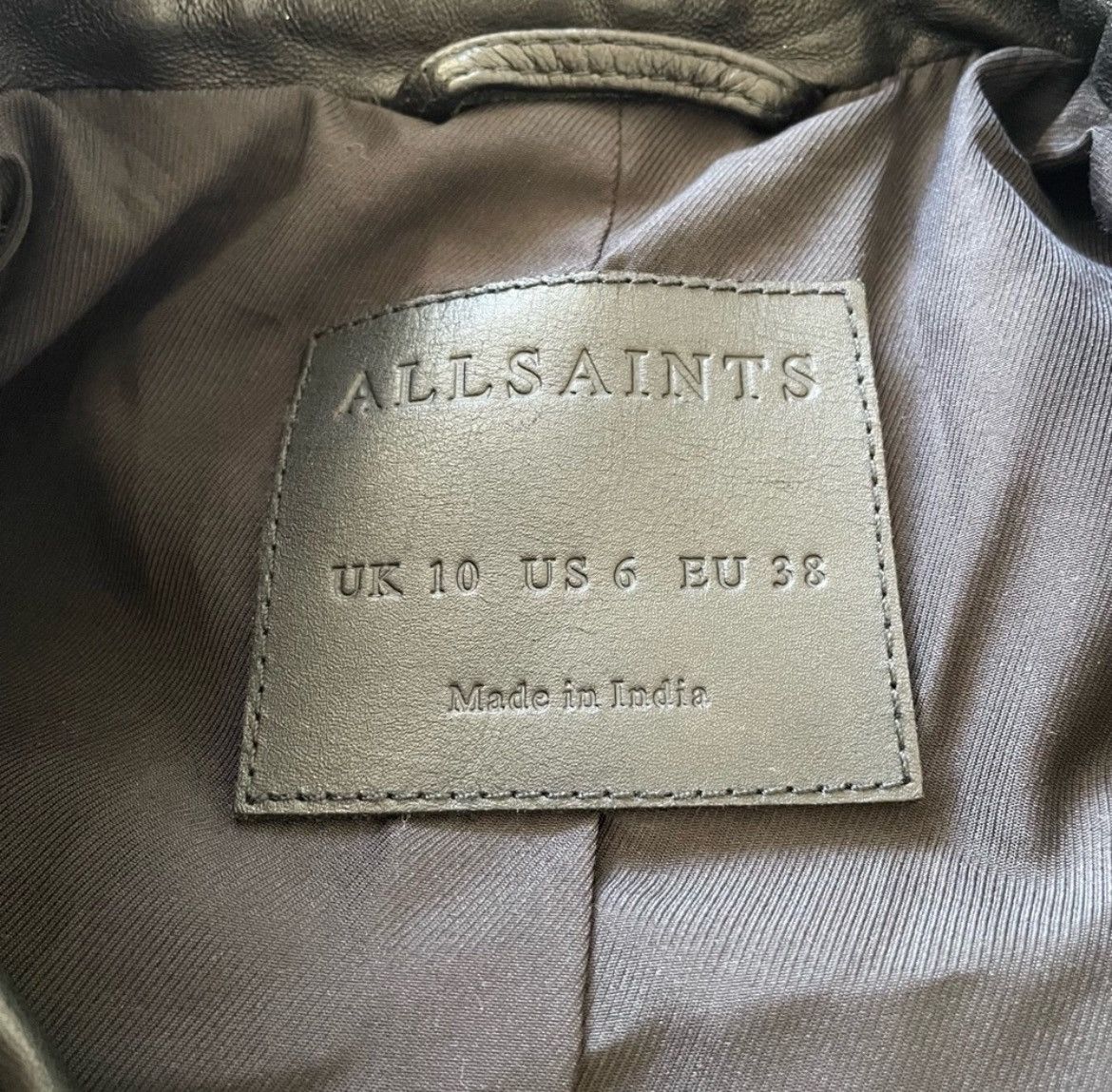 Allsaints ALLSAINTS Conroy Quilted Leather Moto Motorcycle Jacket Size M / US 6-8 / IT 42-44 - 6 Thumbnail