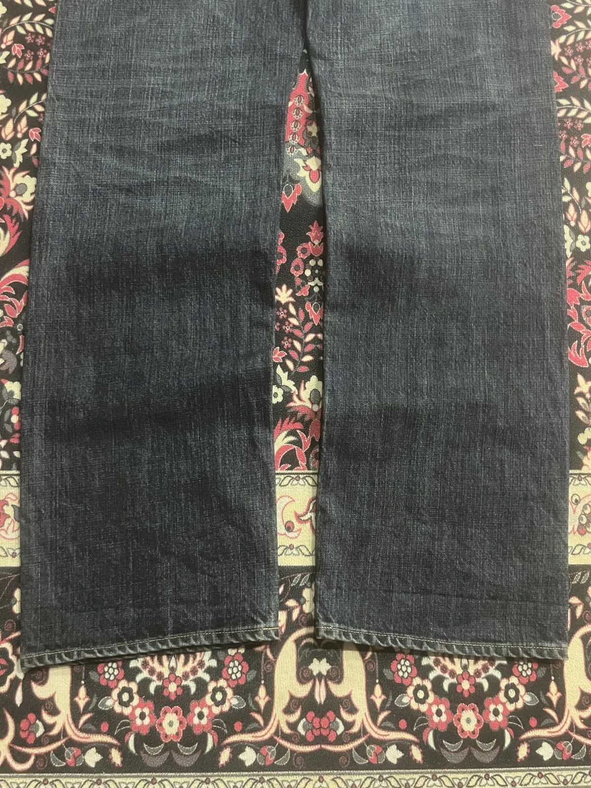 Vintage Japanese Golden Voice Buckle Back Dark Blue Selvedge Jeans Size US 37 - 12 Thumbnail