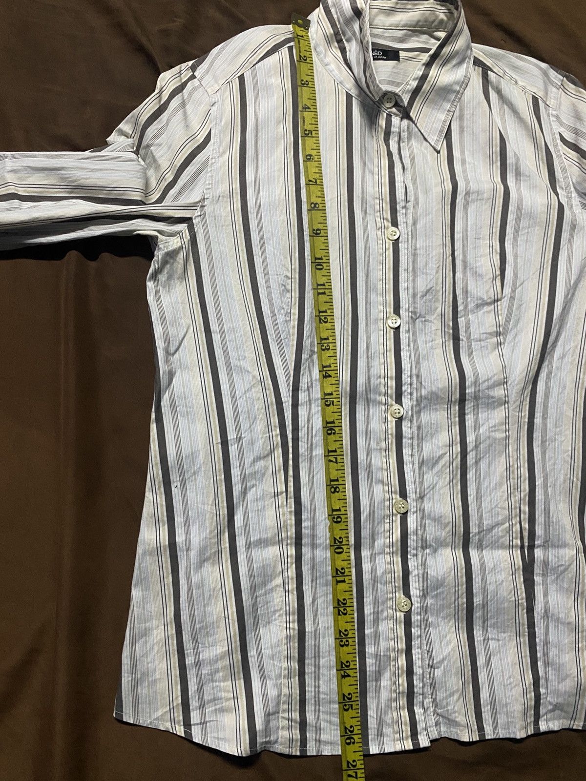Yohji Yamamoto Ined Yohji Yamamoto Vertical Stripe Shirts Size S / US 4 / IT 40 - 9 Thumbnail