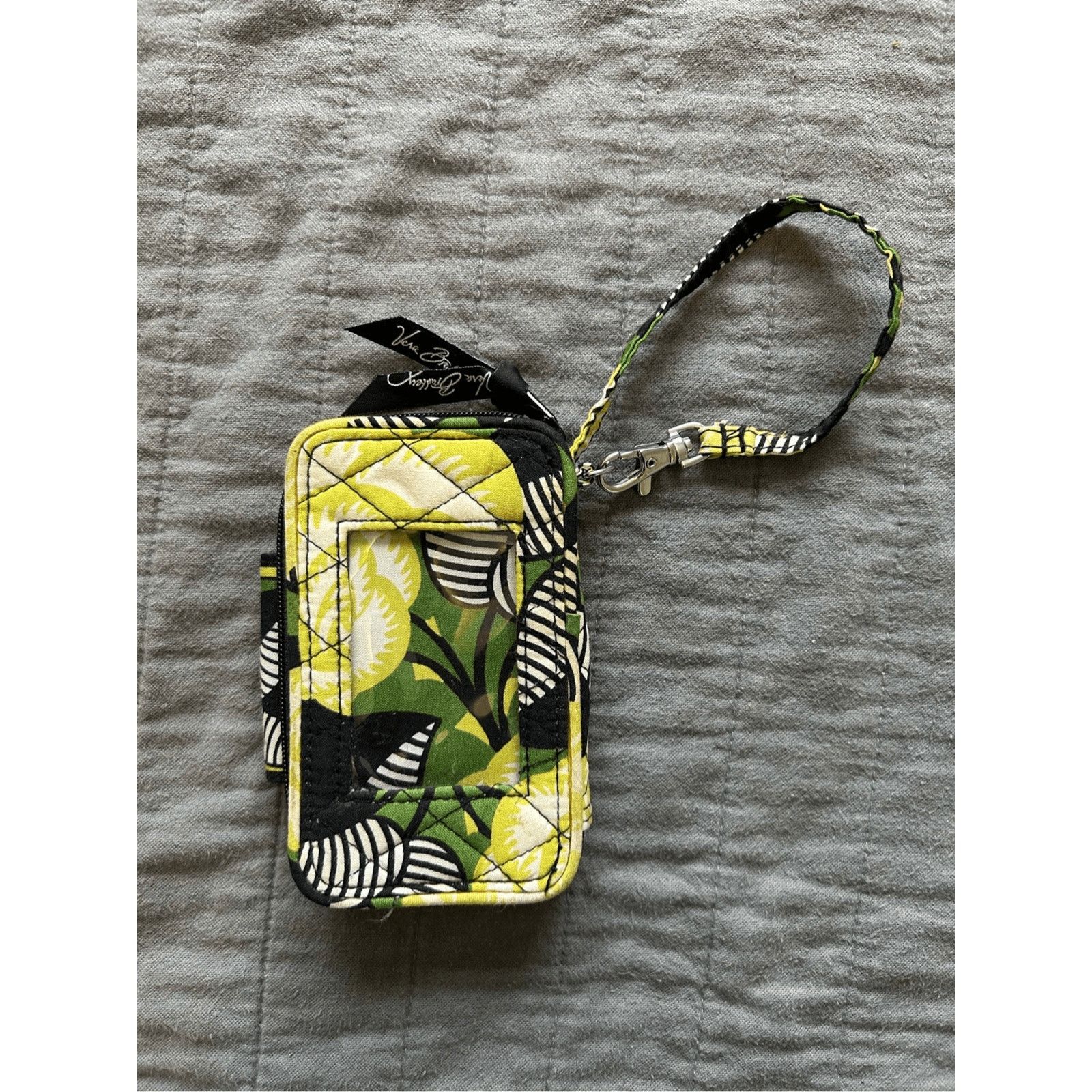 Vera Bradley VERA BRADLEY La Neon Rose Euro Wallet / Wristlet Black Size ONE SIZE - 1 Thumbnail
