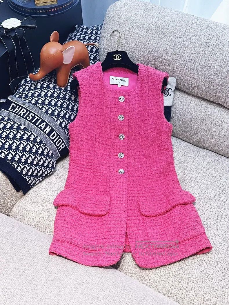 Chanel Chanel 22S rose pink sleeveless woven vest Size XS / US 0-2 / IT 36-38 - 4 Thumbnail