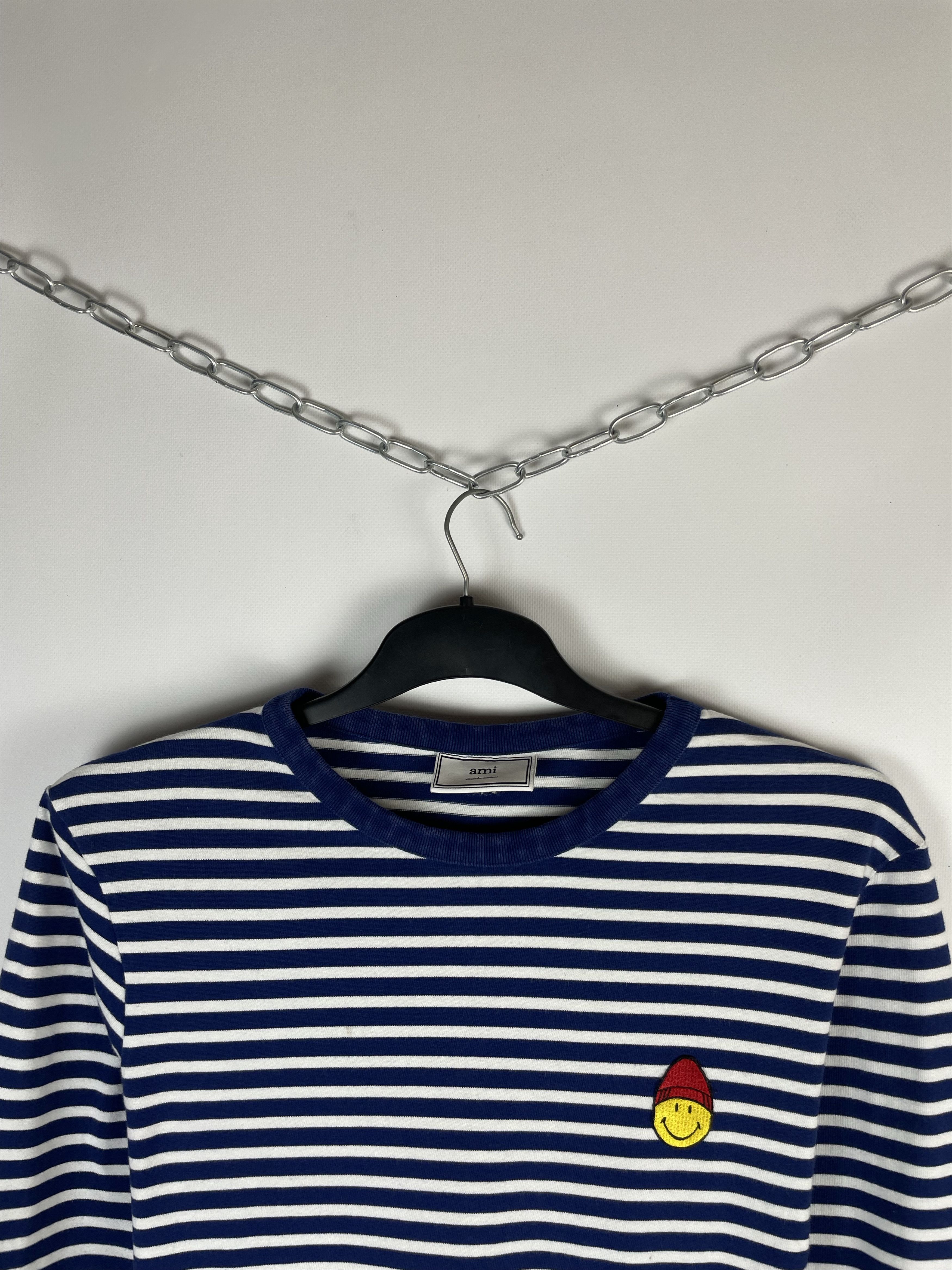AMI Ami X Smiley stripe long sleeve Size US M / EU 48-50 / 2 - 3 Thumbnail