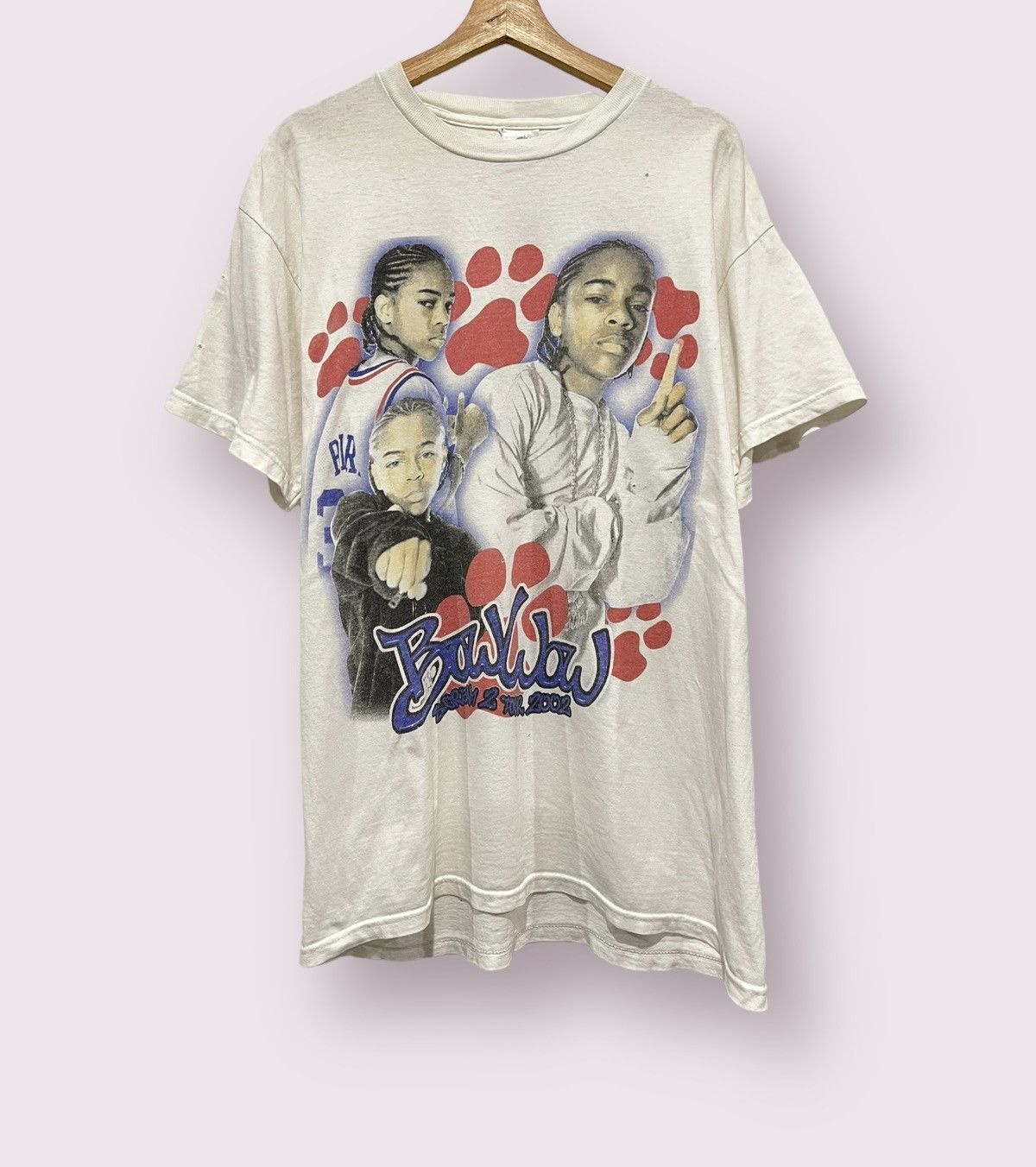image of Rap Tees Vintage 2002 Lil Bow Wow Scream 2 Tour Rap Tee T-Shirt in White, Men's (Size Large)