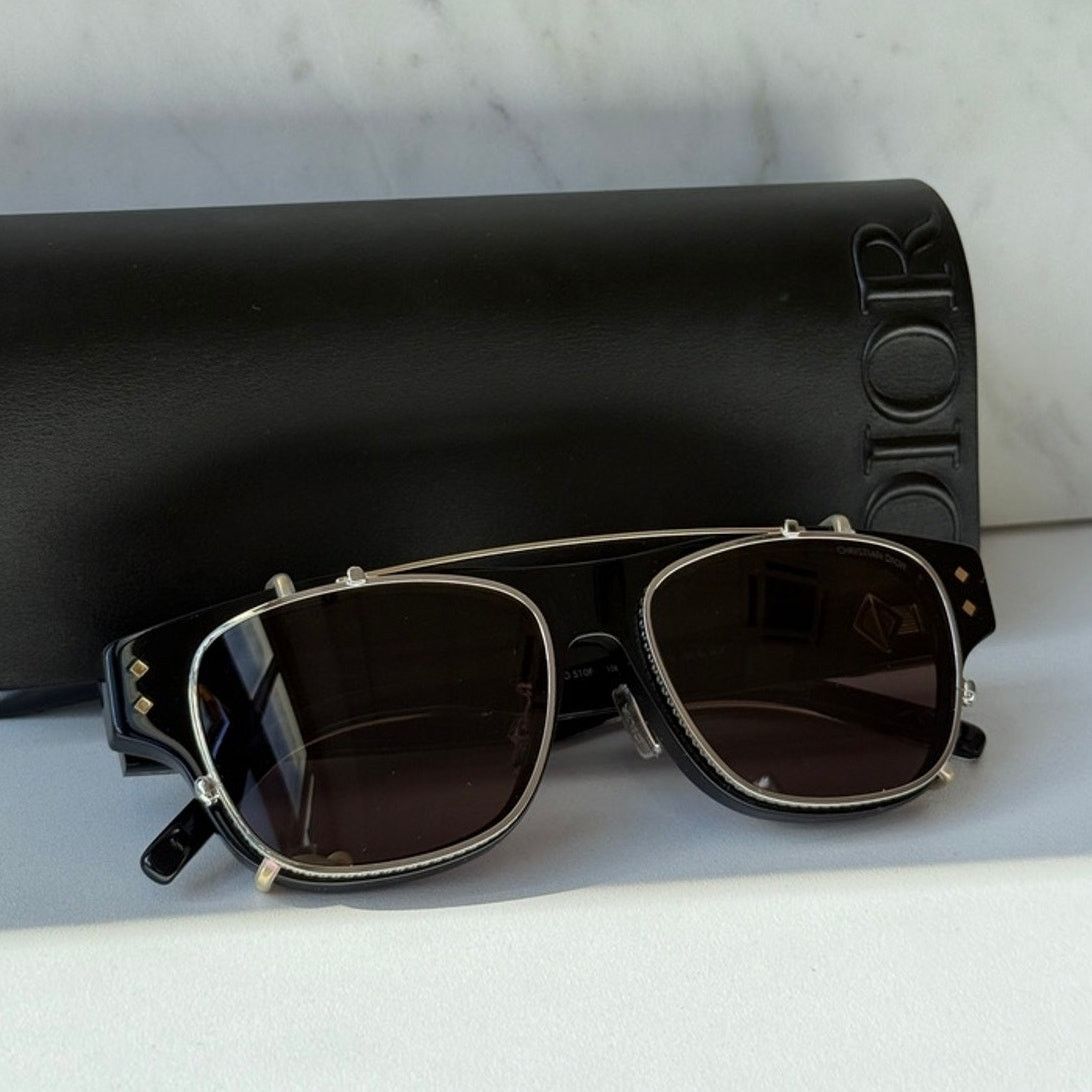 Dior NEW Dior CD DiamondO S10I Clip On Frames in Black $720 Size ONE SIZE - 1 Thumbnail