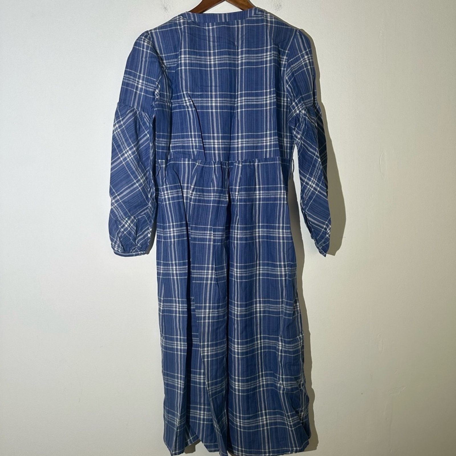 Zara Zara Blue Plaid Dress Size M / US 6-8 / IT 42-44 - 4 Thumbnail