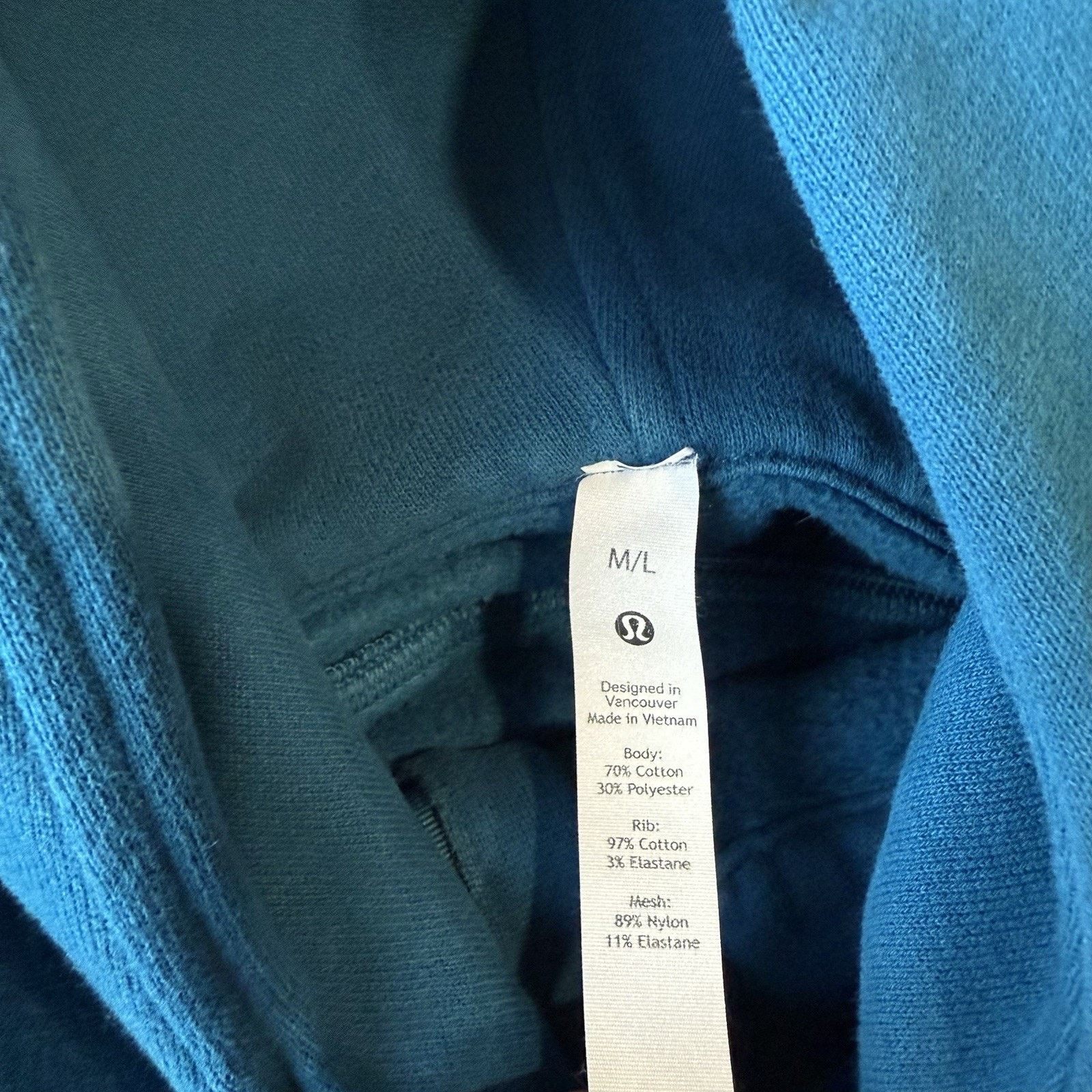 Lululemon Lululemon Scuba Half Zip Hoodie M/L Blue Hooded Fleece Size M / US 6-8 / IT 42-44 - 7 Thumbnail