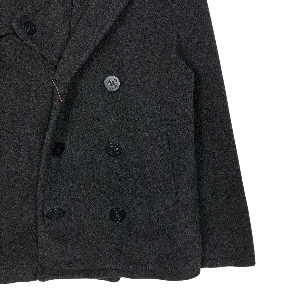 Japanese Brand 📌Iconic Black Wool Biker Jacket Double Collar Global Work Size US M / EU 48-50 / 2 - 6 Thumbnail